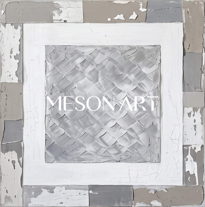Minimalist Gray Abstract Wall Art Set With Textured Relief For Modern Home Decor