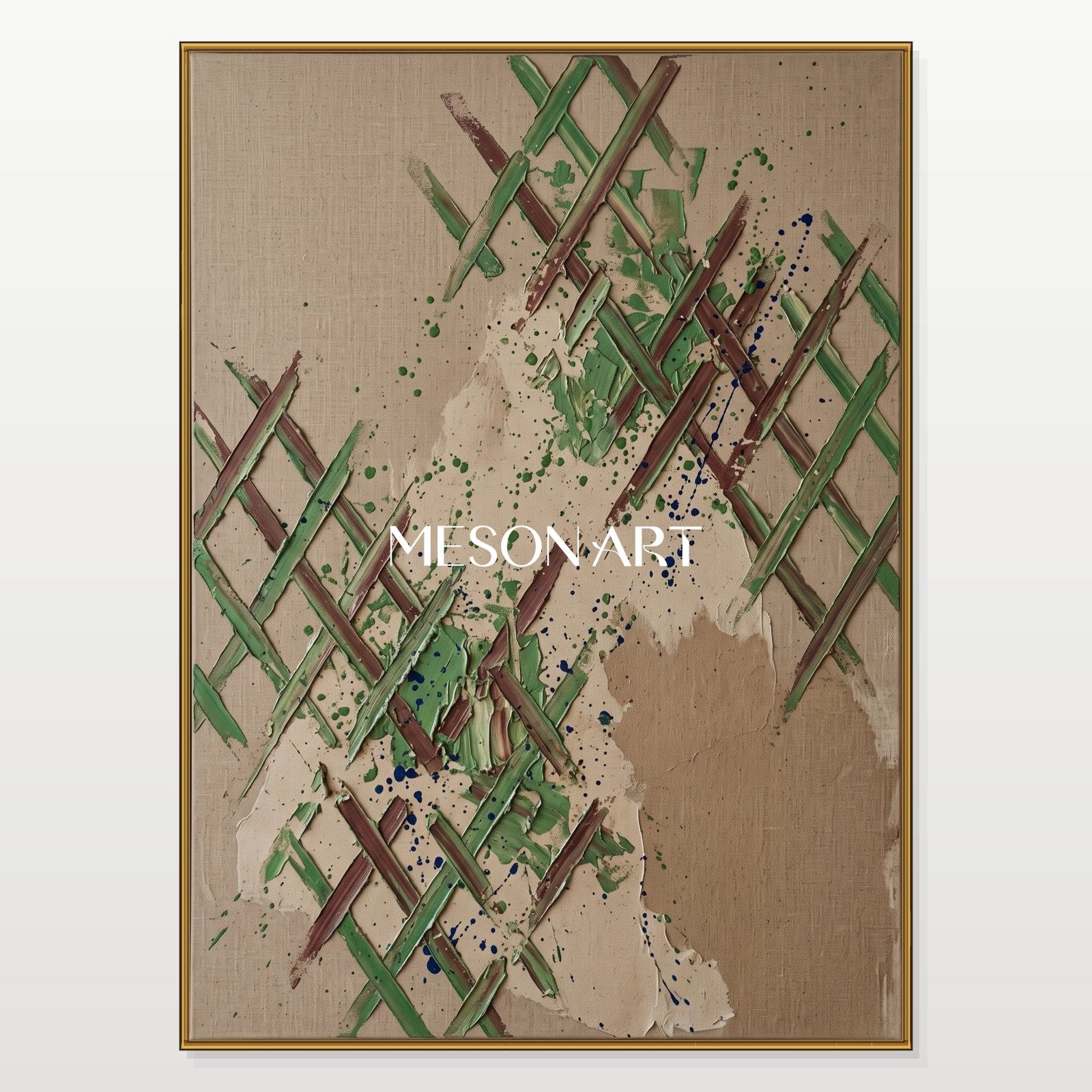 Minimalist Abstract Art With Palette Knife Texture For Modern Living Room Decor