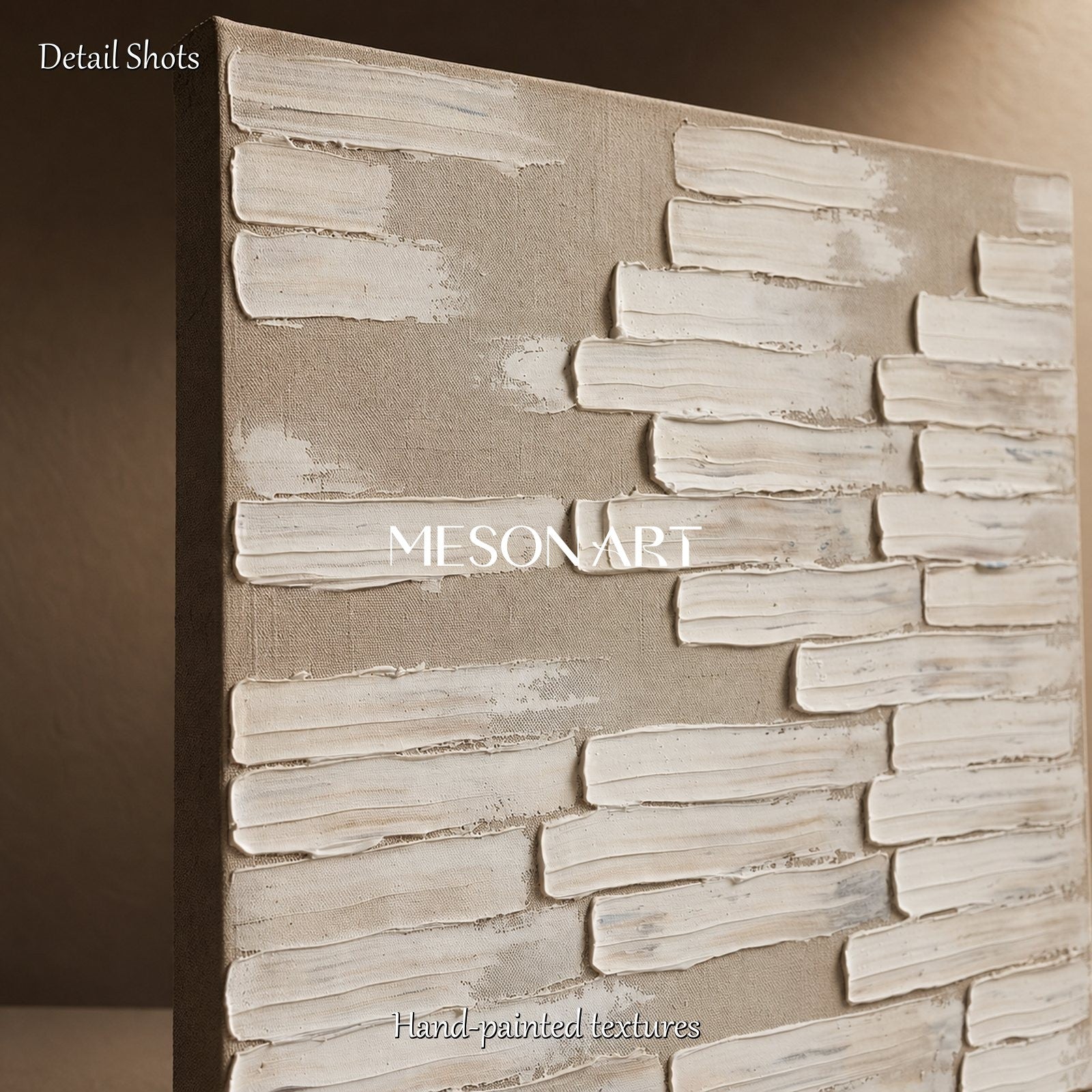 Minimalist Abstract Wall Art With Textured Relief For Modern Living Room Decor