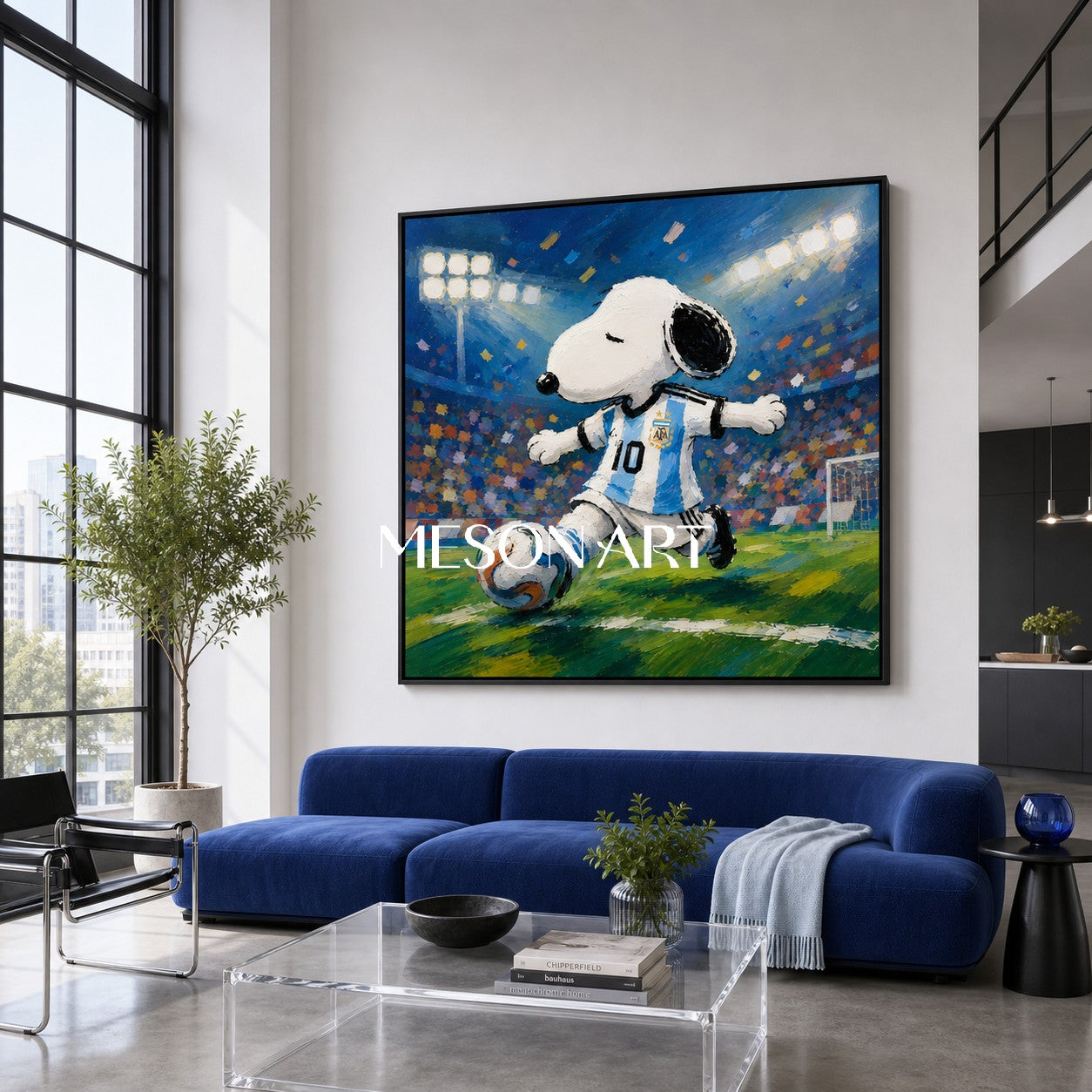 Snoopy Argentina Jersey Football Art For Kids Room Decor With Vibrant Colors
