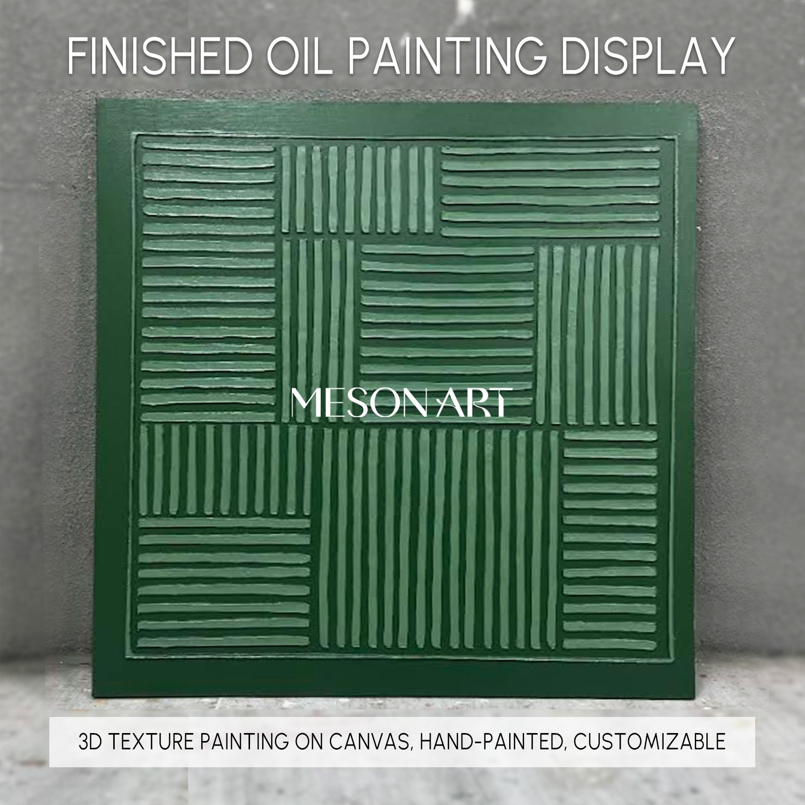 3D Dark Green Abstract Canvas Art 3D Dark Green Texture Wall Painting Wabi Sabi Art Dark Green art