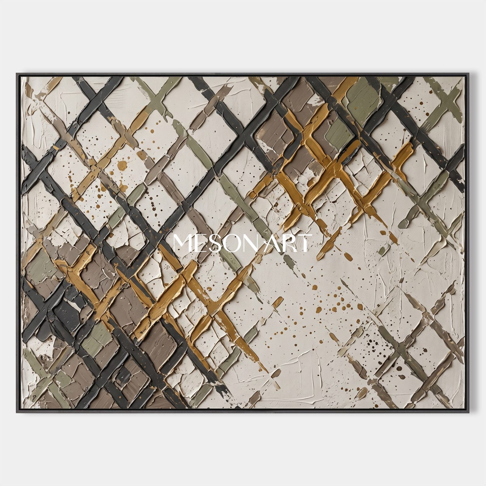 Minimalist Abstract Art With Textured Relief For Modern Living Room Decor
