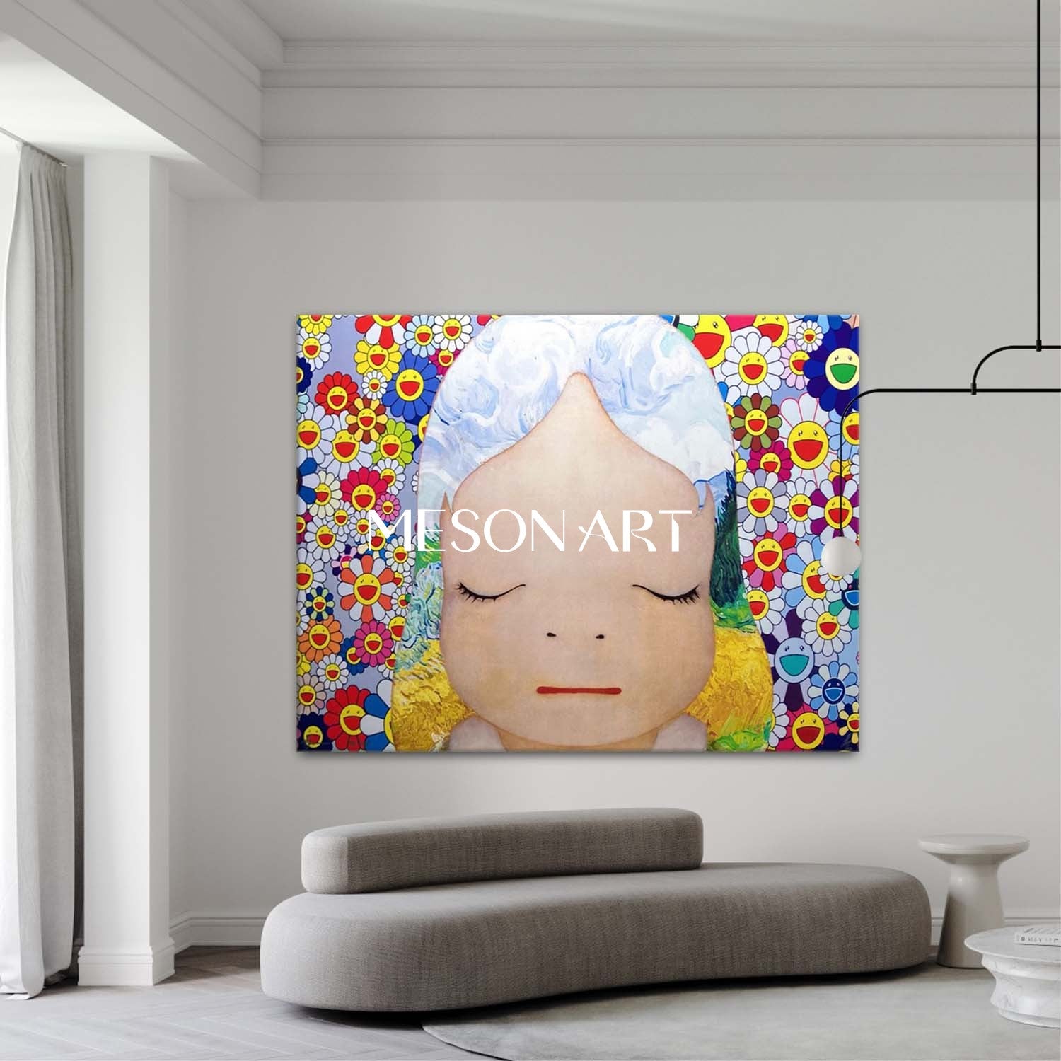 Yayoi Kusama Pop Art Canvas Art Yayoi Kusama Pop Cartoon Abstract Wall Decor Paintings for Sale