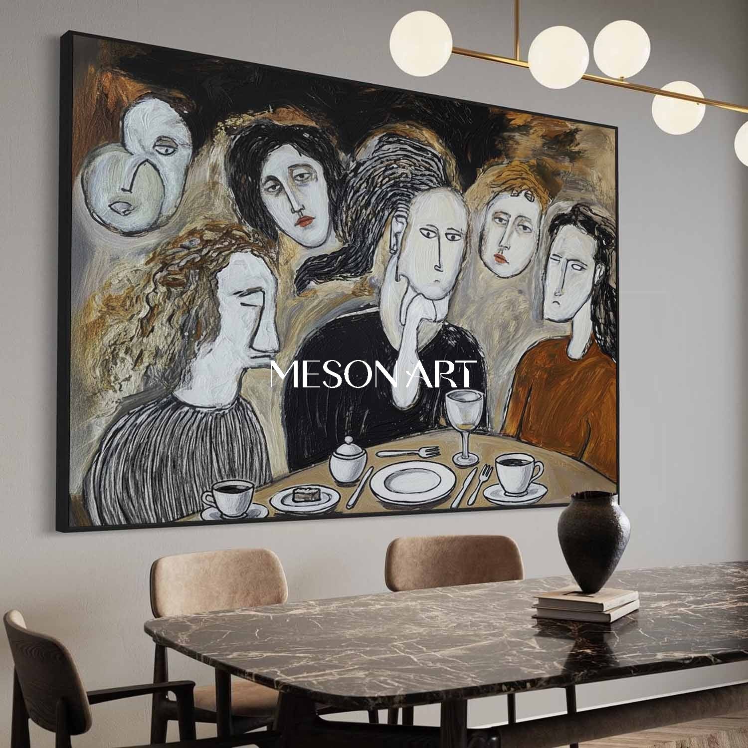 Buy Dreamlike Modern Expressionist Portrait Wall Art Office Entryway