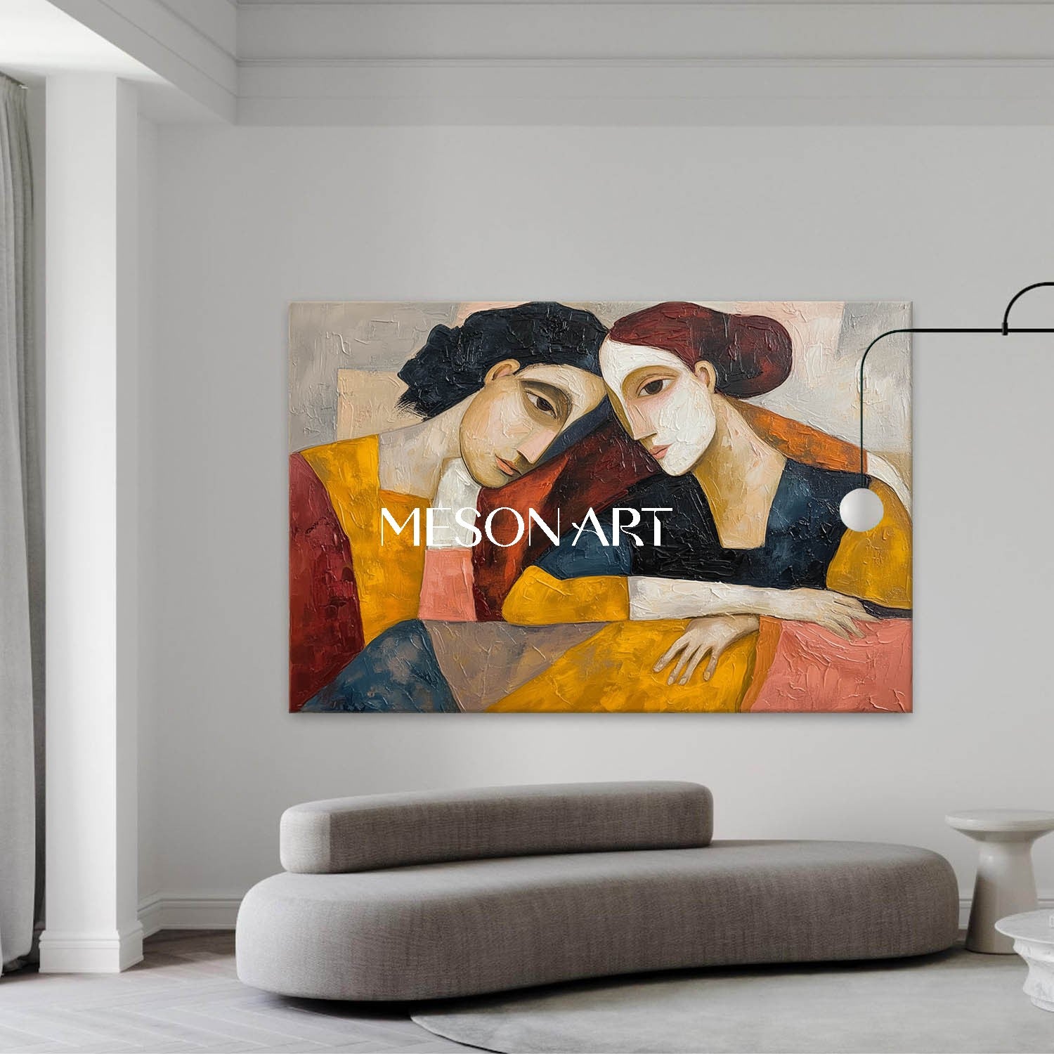 Contemporary Abstract Art Oil Painting Framed Canvas Living Room Shop