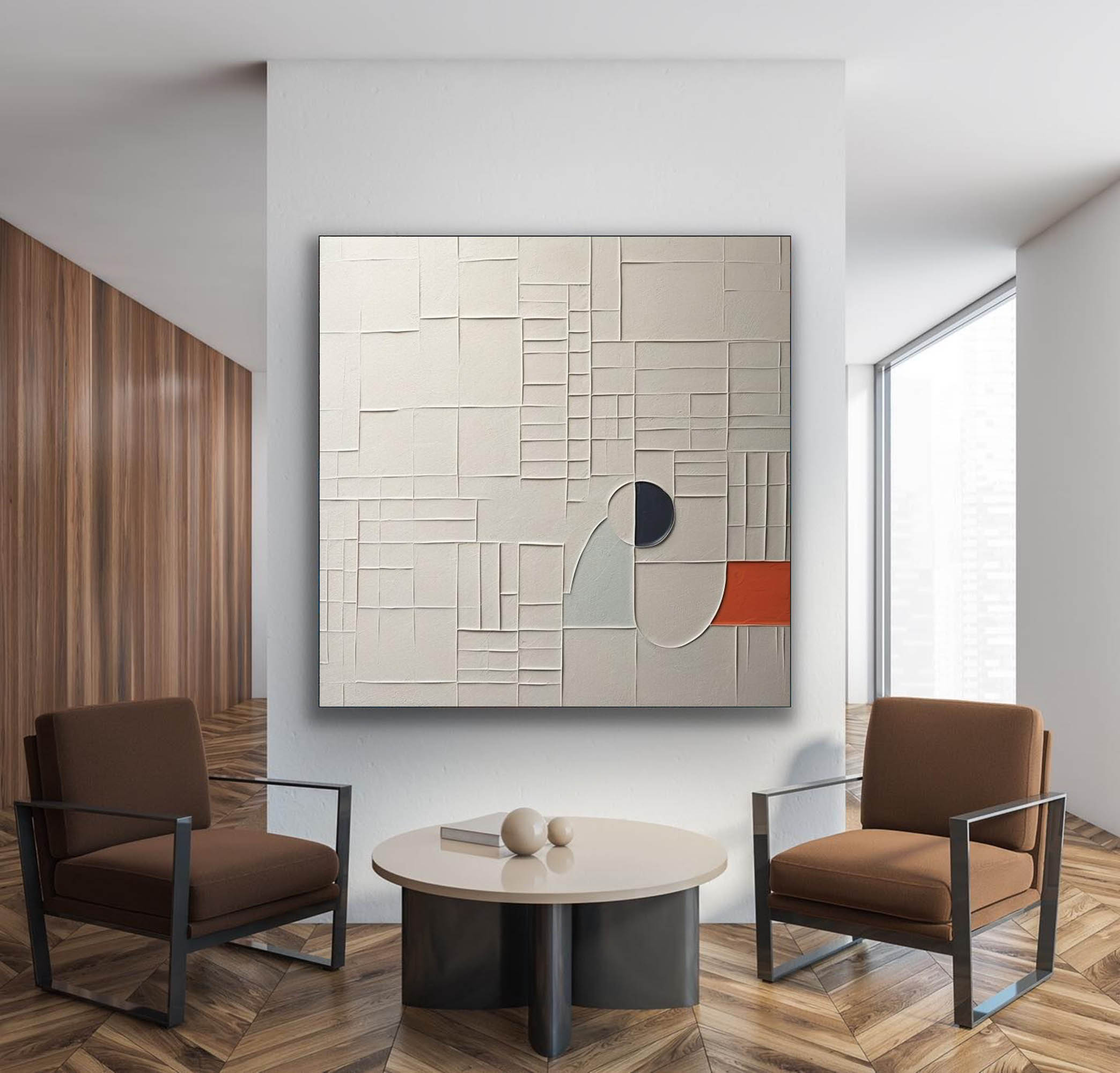 Large White Plaster Abstract Wall Art White Texture Wall Painting White Minimalist Canvas Wall Art