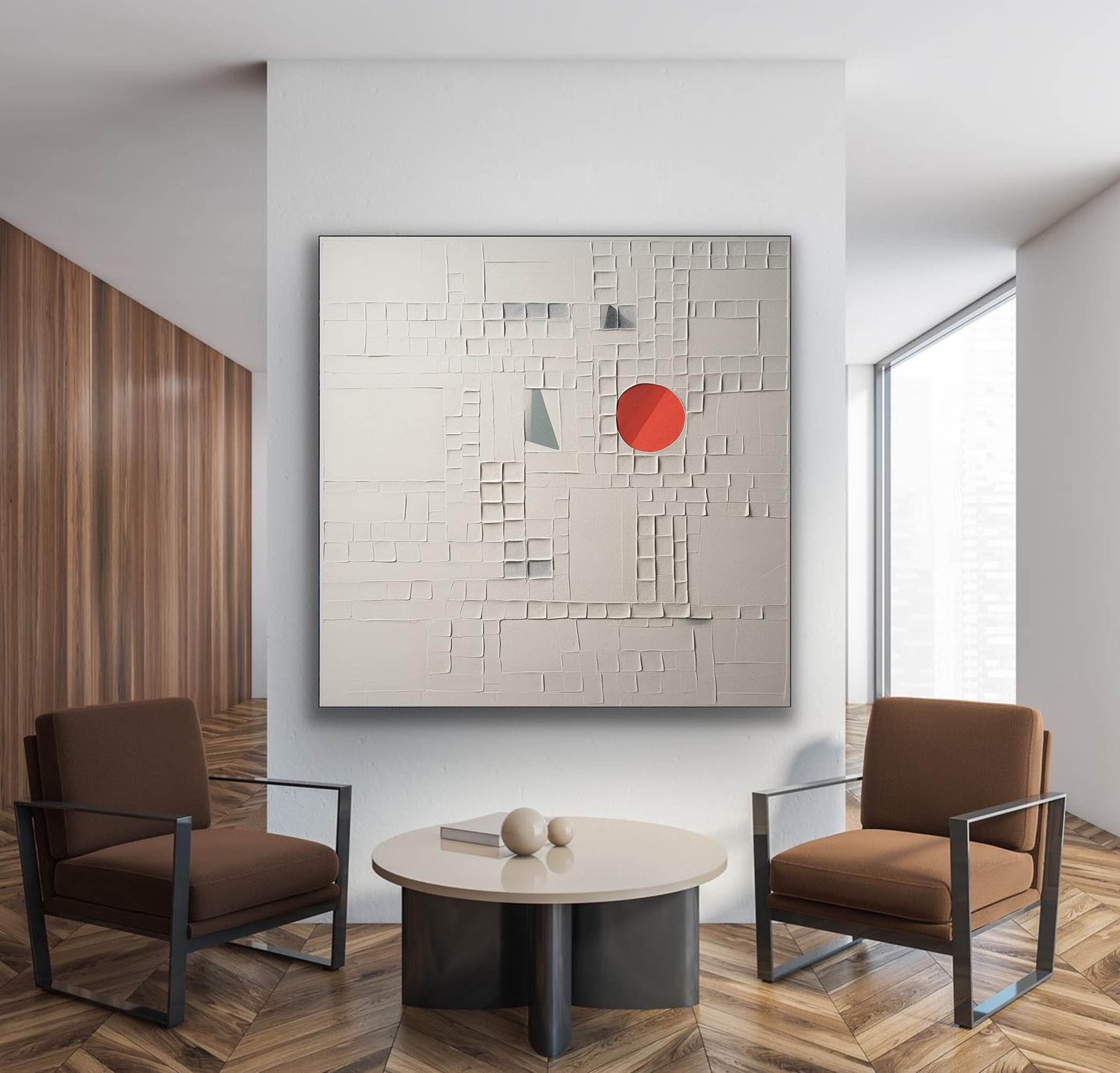 White Plaster Art White Minimalist Wall Painting White Abstract Texture Painting White Art on Canvas