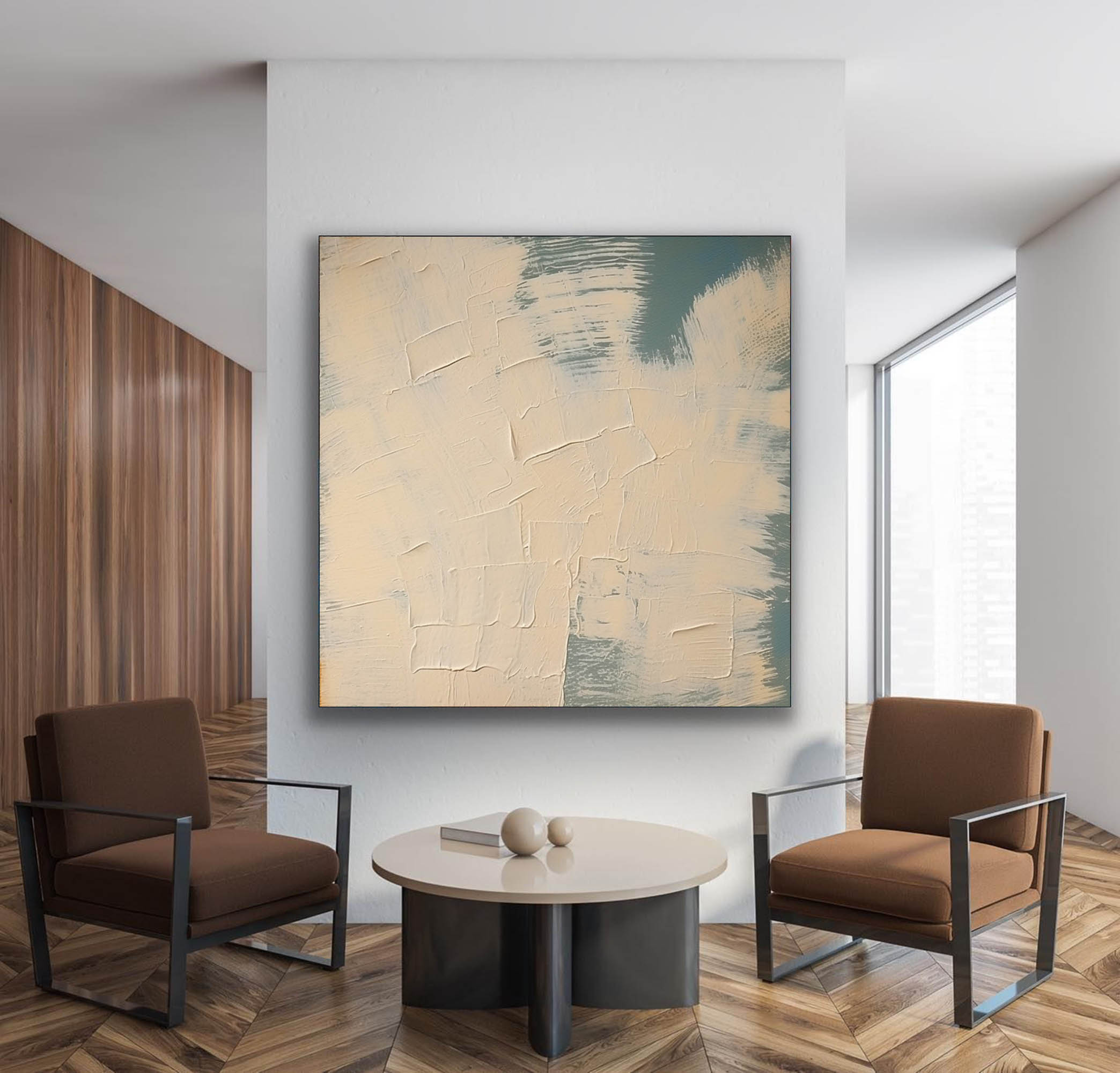 Beige Abstract Art Beige Abstract Art on Canvas Modern Minimalist Wall Art Beige Textured Painting
