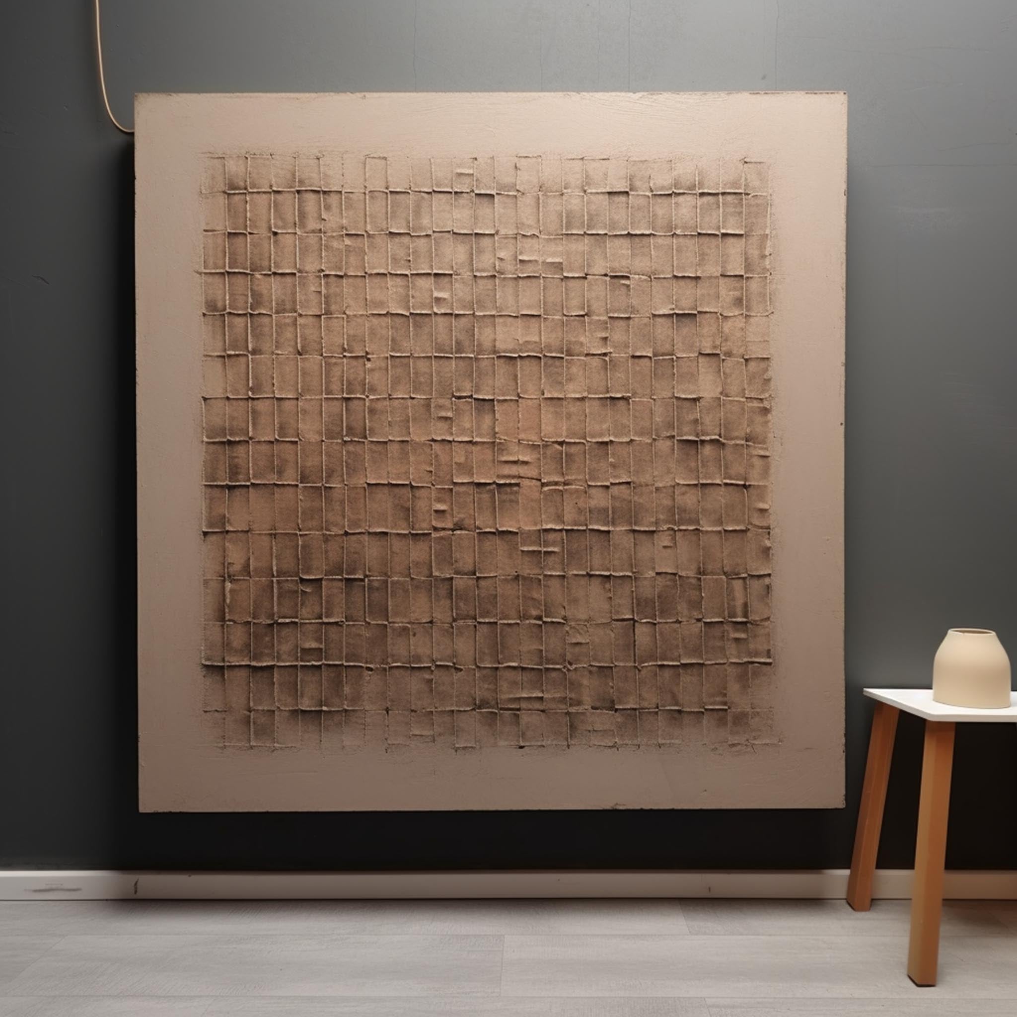 Brown And Beige Minimalist Texture Abstract Art Canvas Natural Color Wall Art Wabi Sabi Art Decor