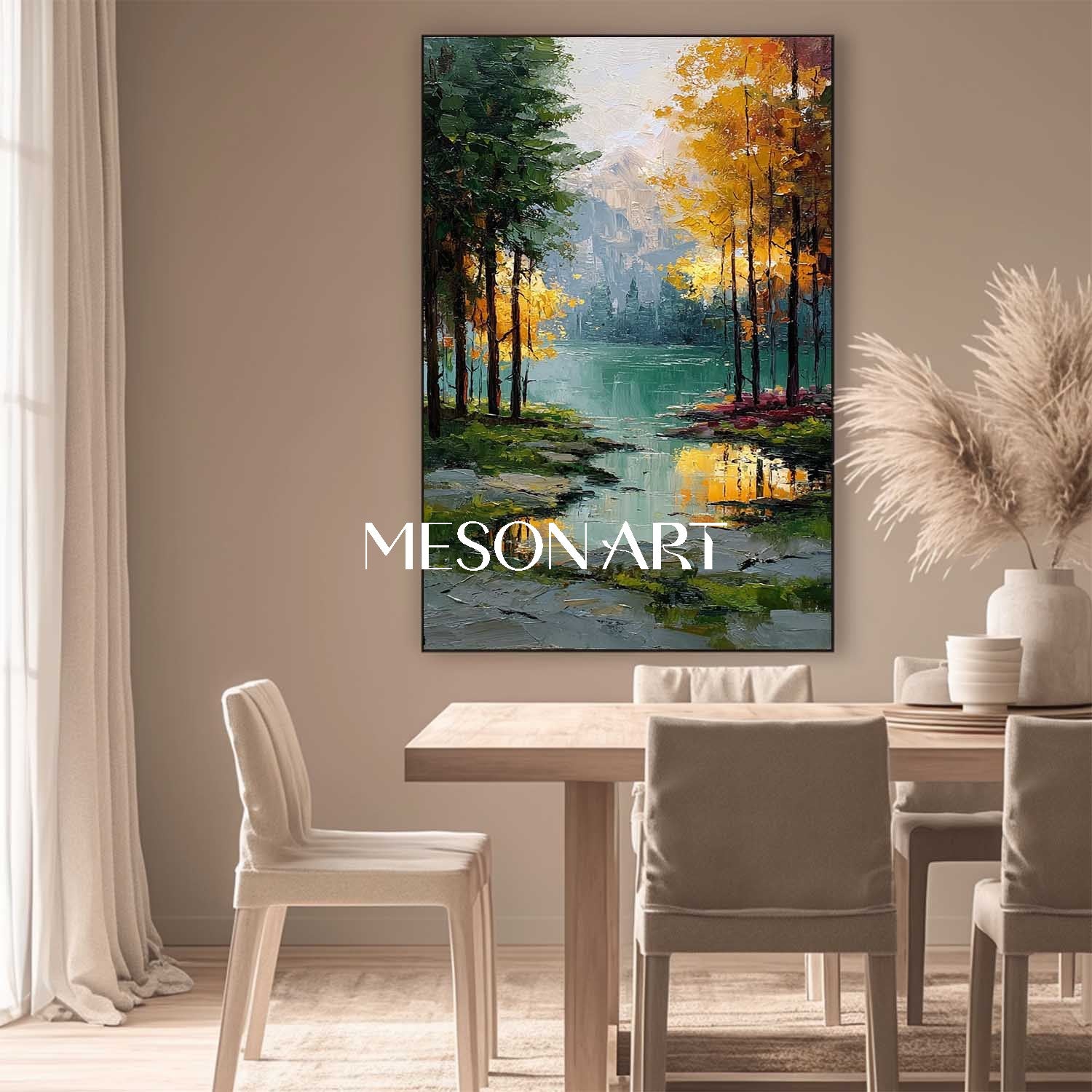 Large Autumn Landscape Canvas Art Perfect for Living Room Wall Art
