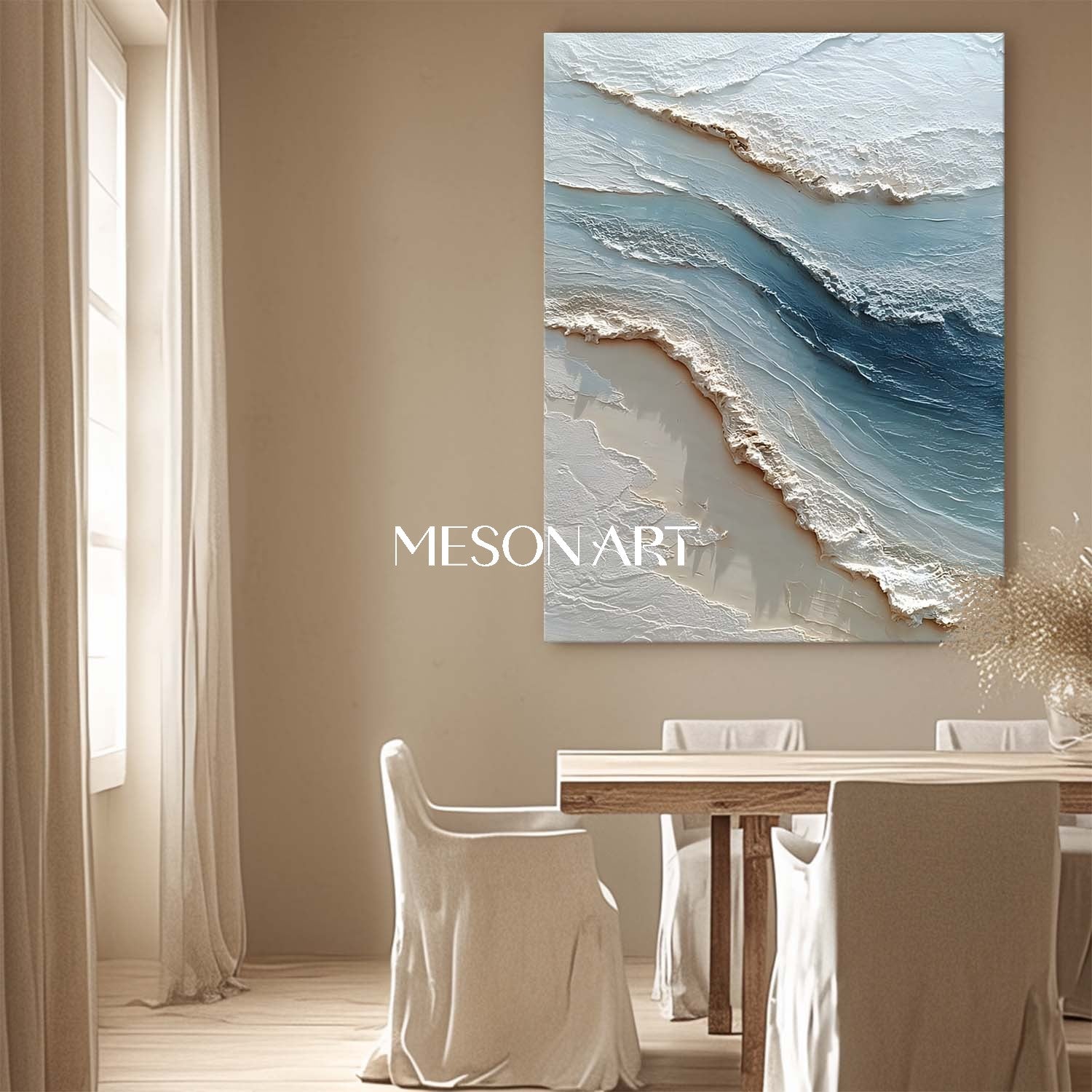 3D Ocean Wave Texture Painting Ocean Wave Texture Canvas Wall Art for Sale
