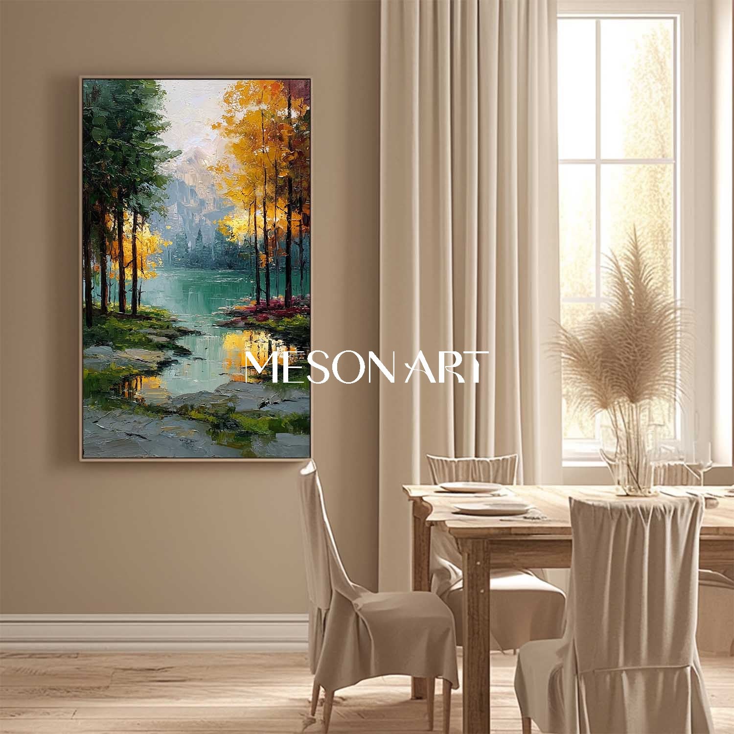 Large Autumn Landscape Canvas Art Perfect for Living Room Wall Art