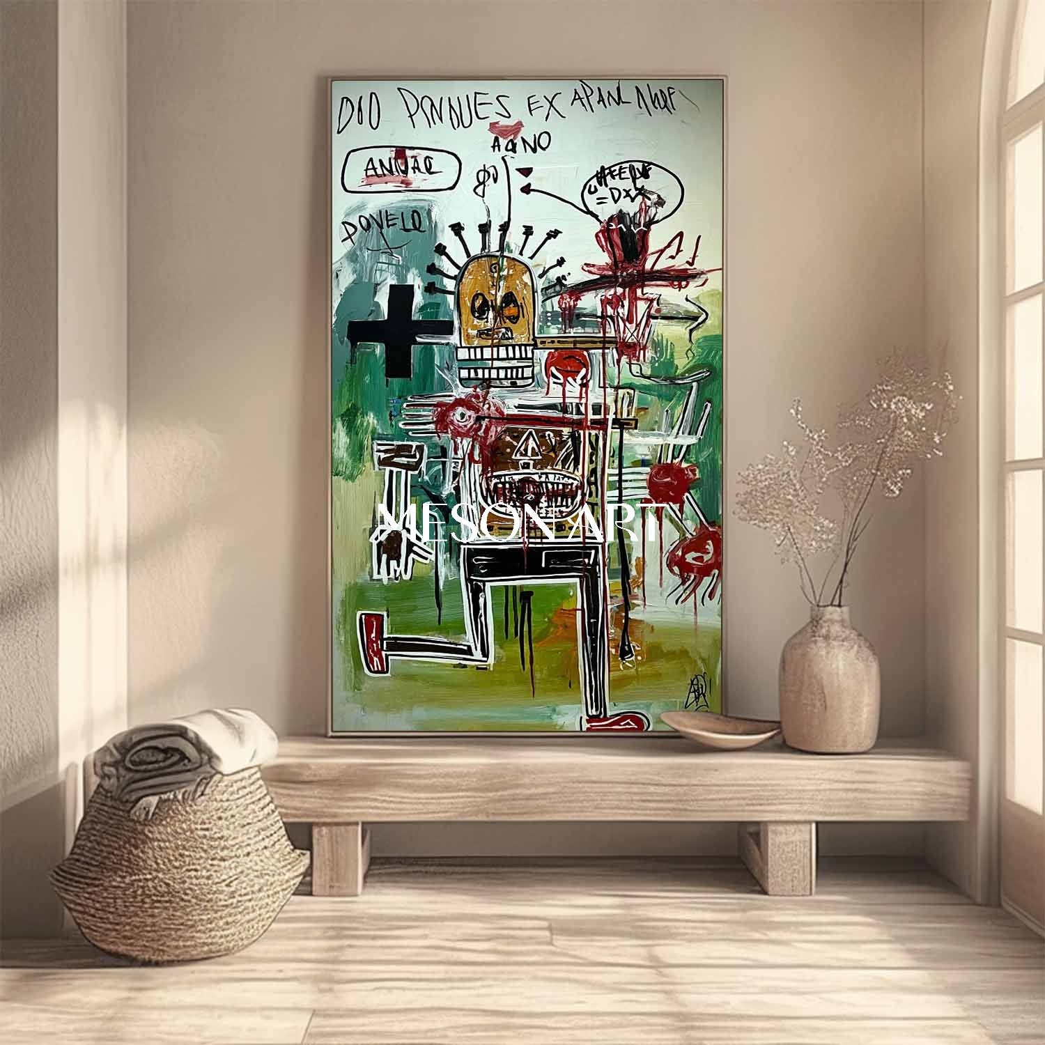 Buy Contemporary Abstract Expressionist Green Wall Art Urban Painting