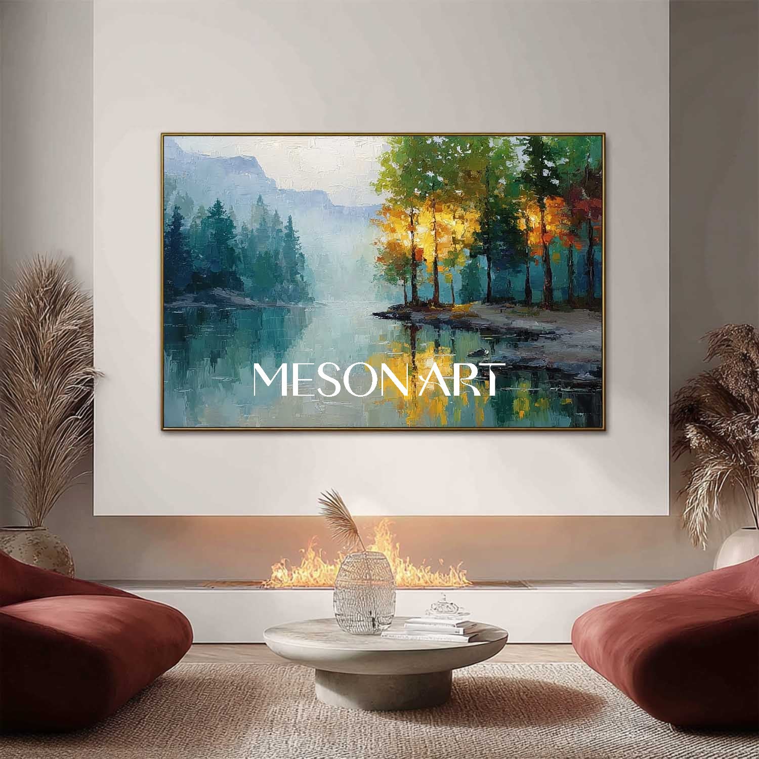 Autumn Nature Scene Art – Large Canvas for Living Rooms & Home Decor