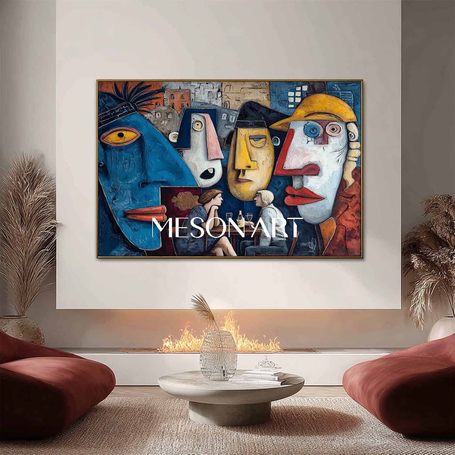 Pop Art Painting – Colorful Canvas for Dining Room and Restaurant Walls