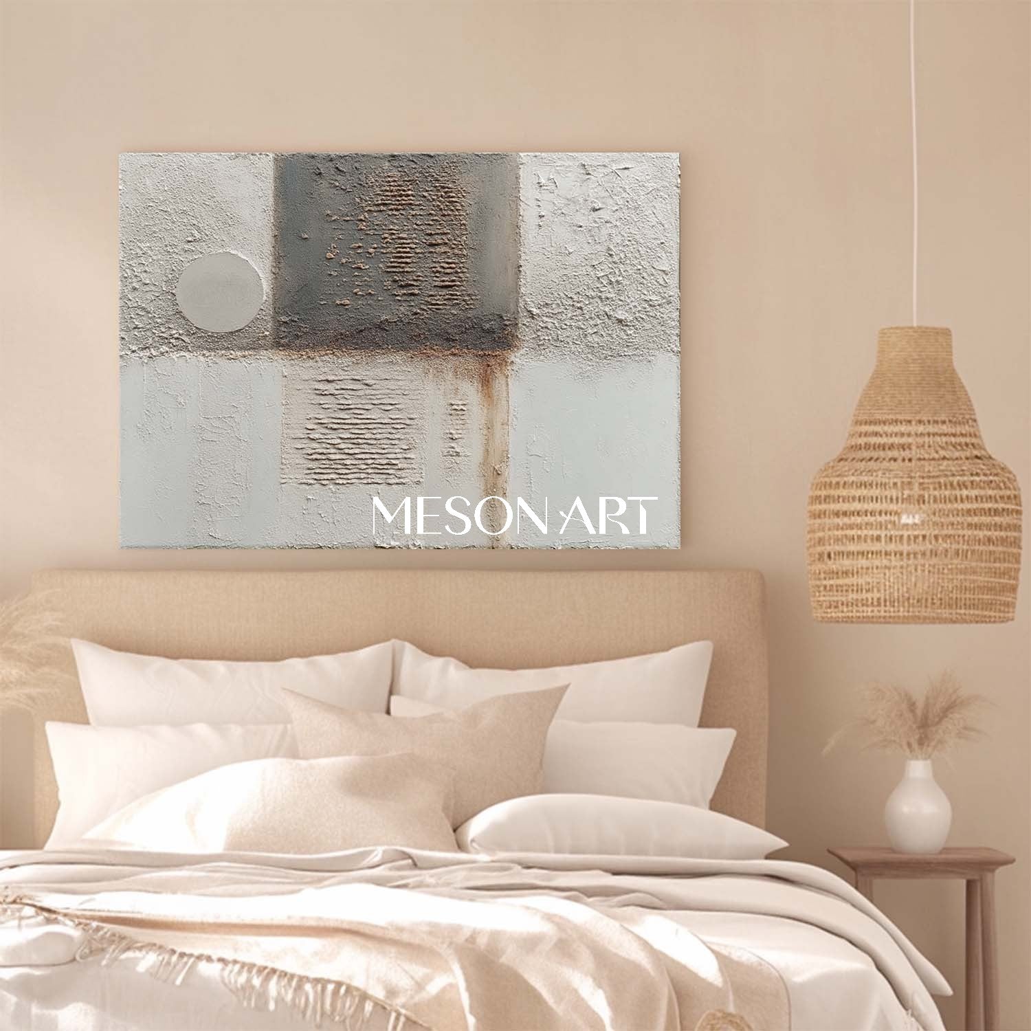 Buy Wabi-Sabi Minimalist Textured Wall Art Large Abstract Grey Canvas