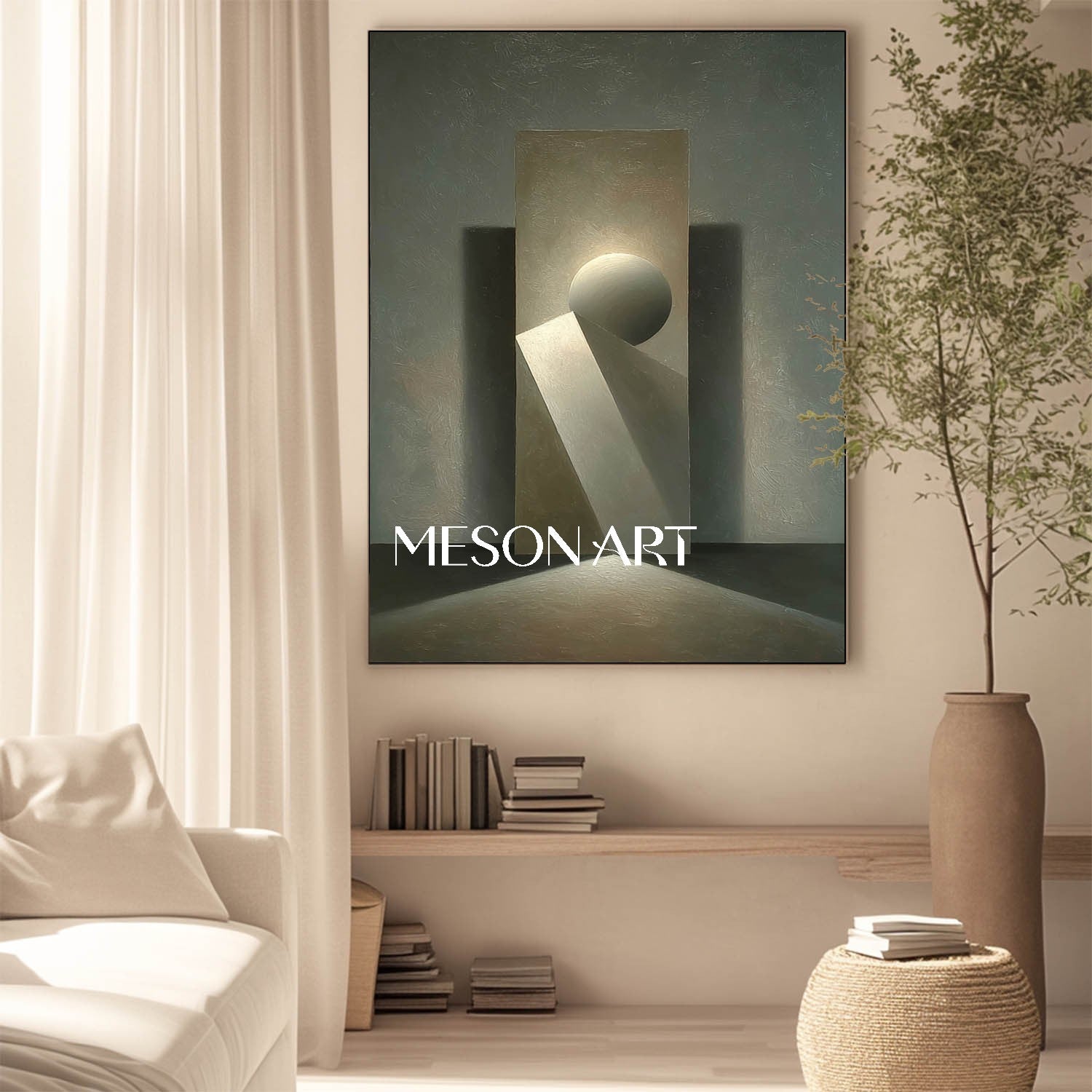 Original Abstract Minimalist Canvas Art Bedroom Framed Office Wall Art