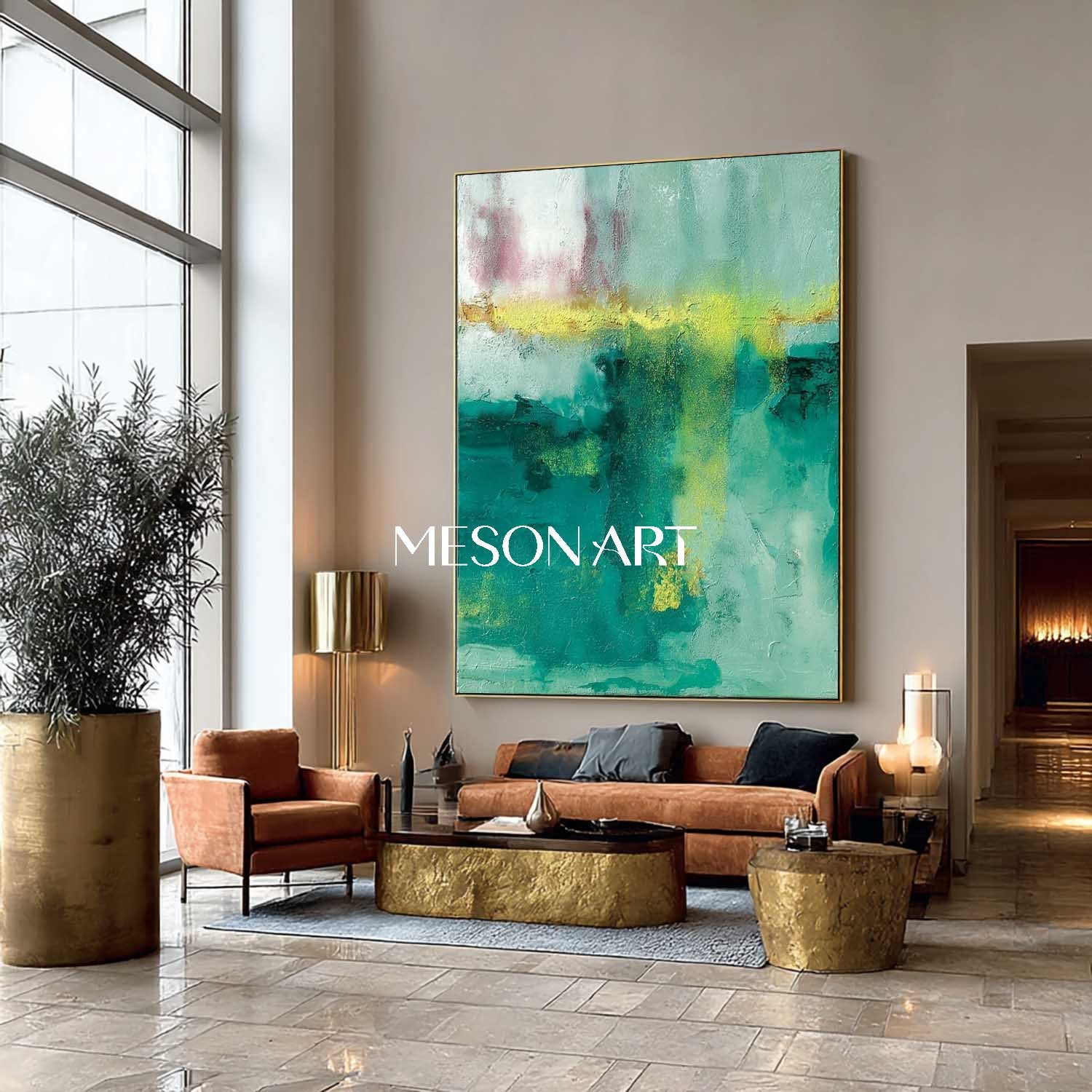 Sage Green Abstract Art for Sale Sage Green Wall Decor for Entrance Hall