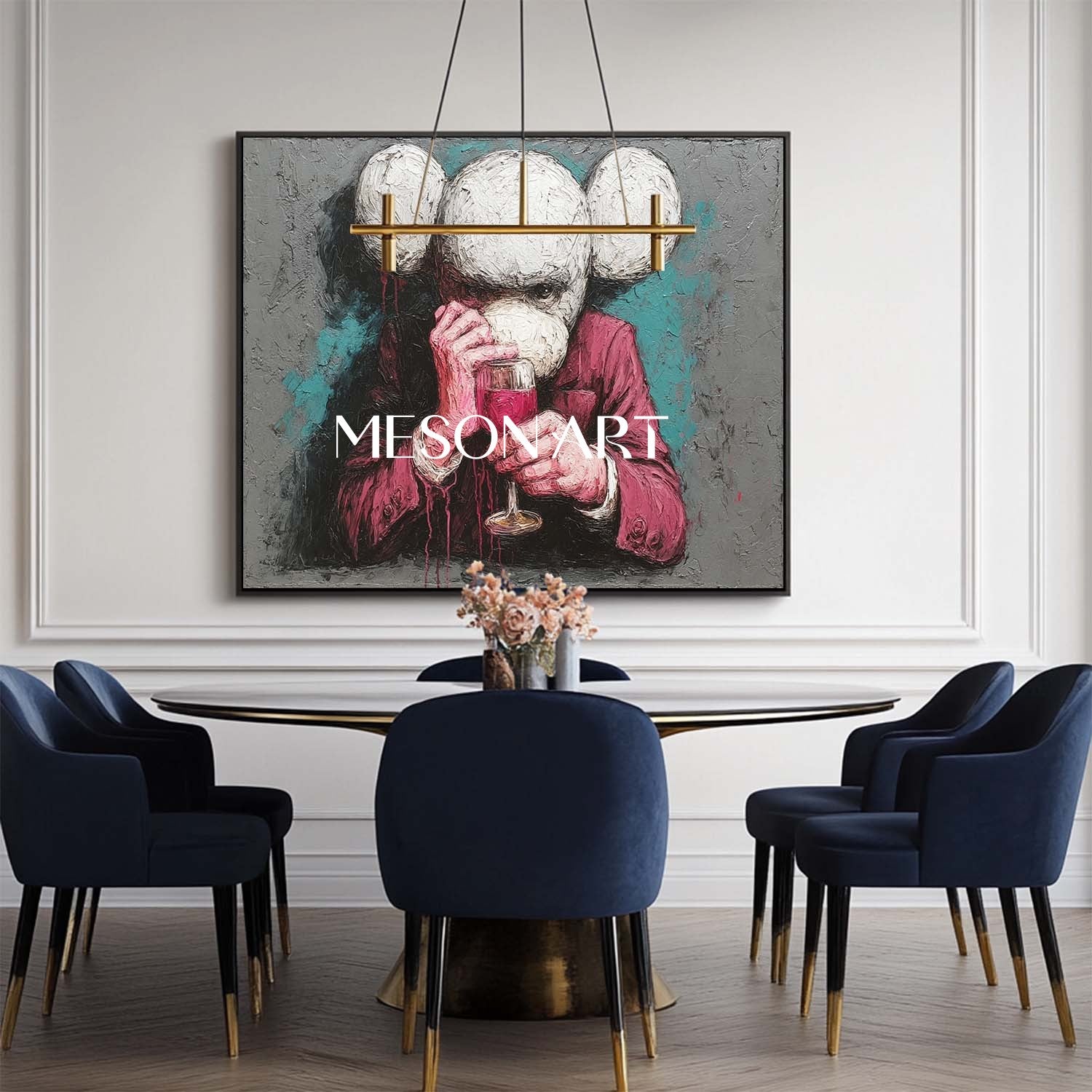 Large Contemporary Red Wine Abstract Art Kaws Abstract Pop Art Red Wine Modern Abstract Canvas Art