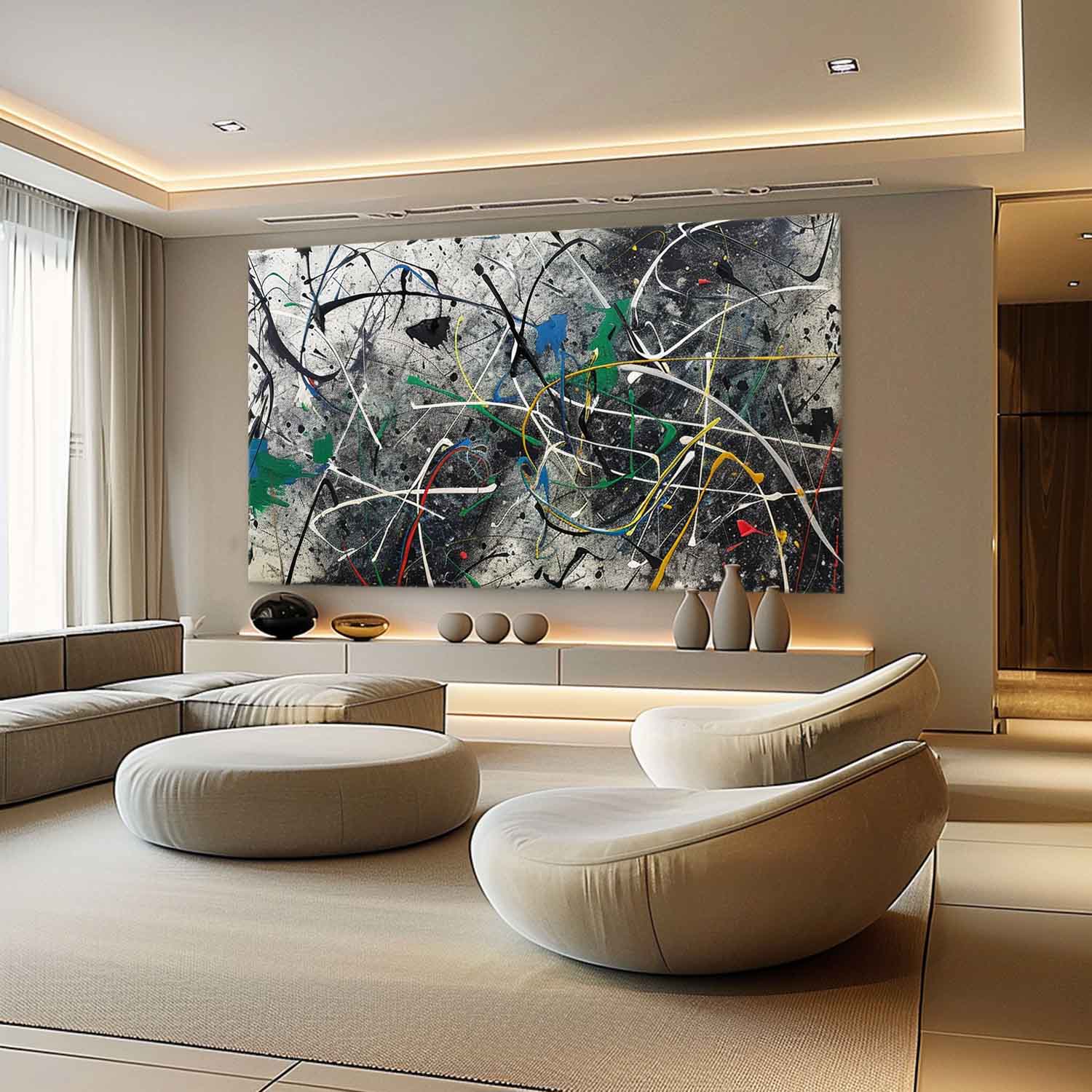 Large Pollock Abstract Art for Sale Pollock Paintings Abstract Expressionist Artist