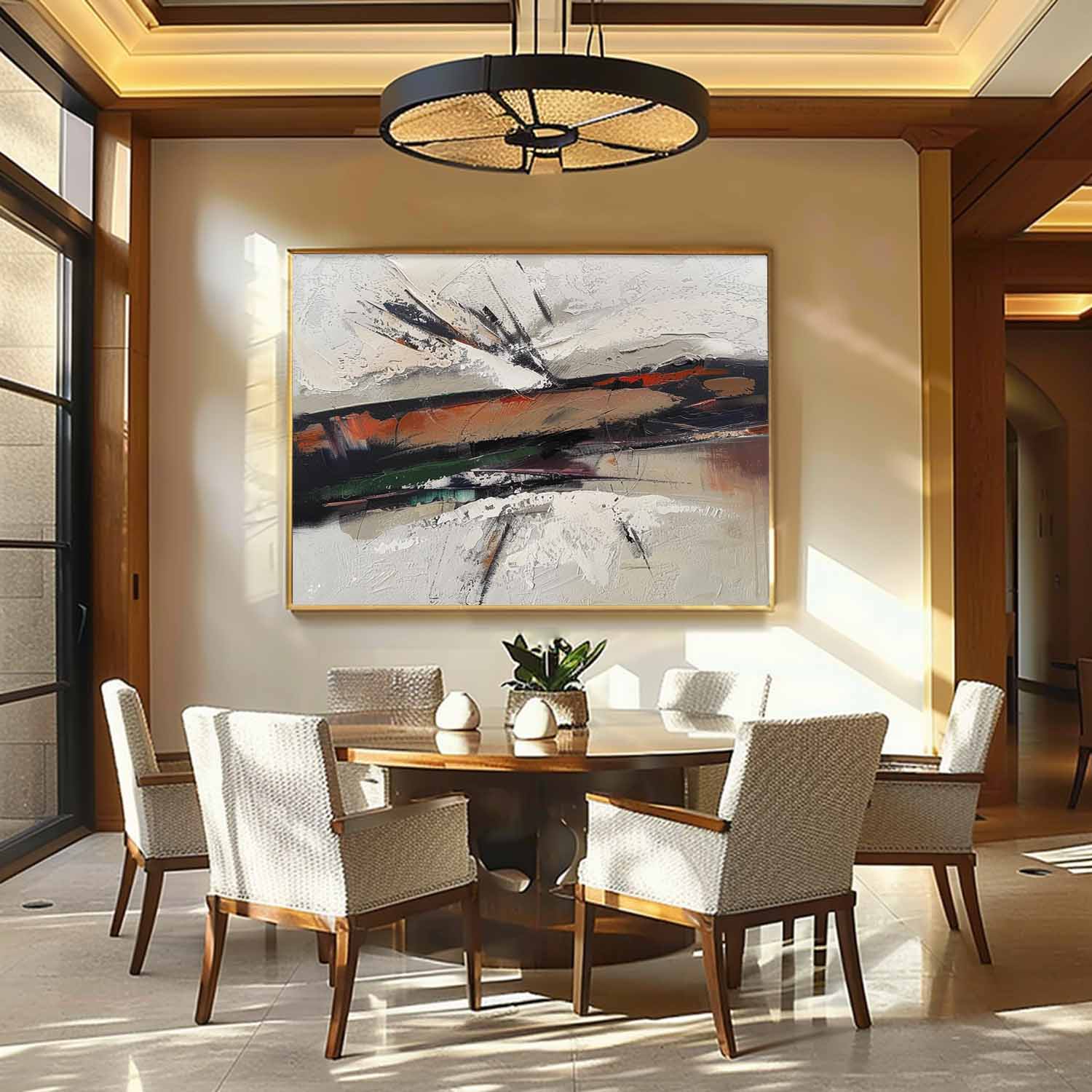 Large Neutral Abstract Art for Sale Wabi Sabi Art Neutral 3D Minimalist Canvas Wall Art Decor