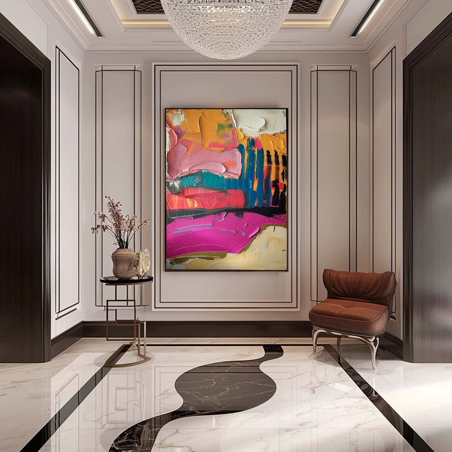 Colorful Abstract Texture Painting Colorful Textured Canvas Wall Art Decor Colorful Abstract Art for Sale