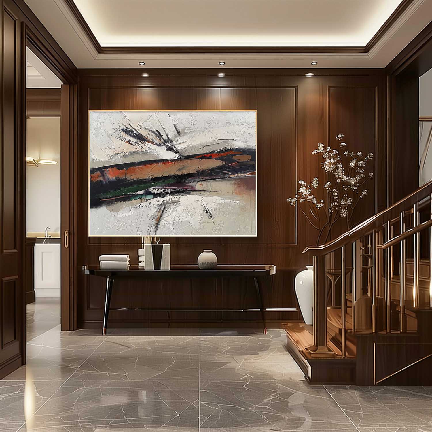 Large Neutral Abstract Art for Sale Wabi Sabi Art Neutral 3D Minimalist Canvas Wall Art Decor