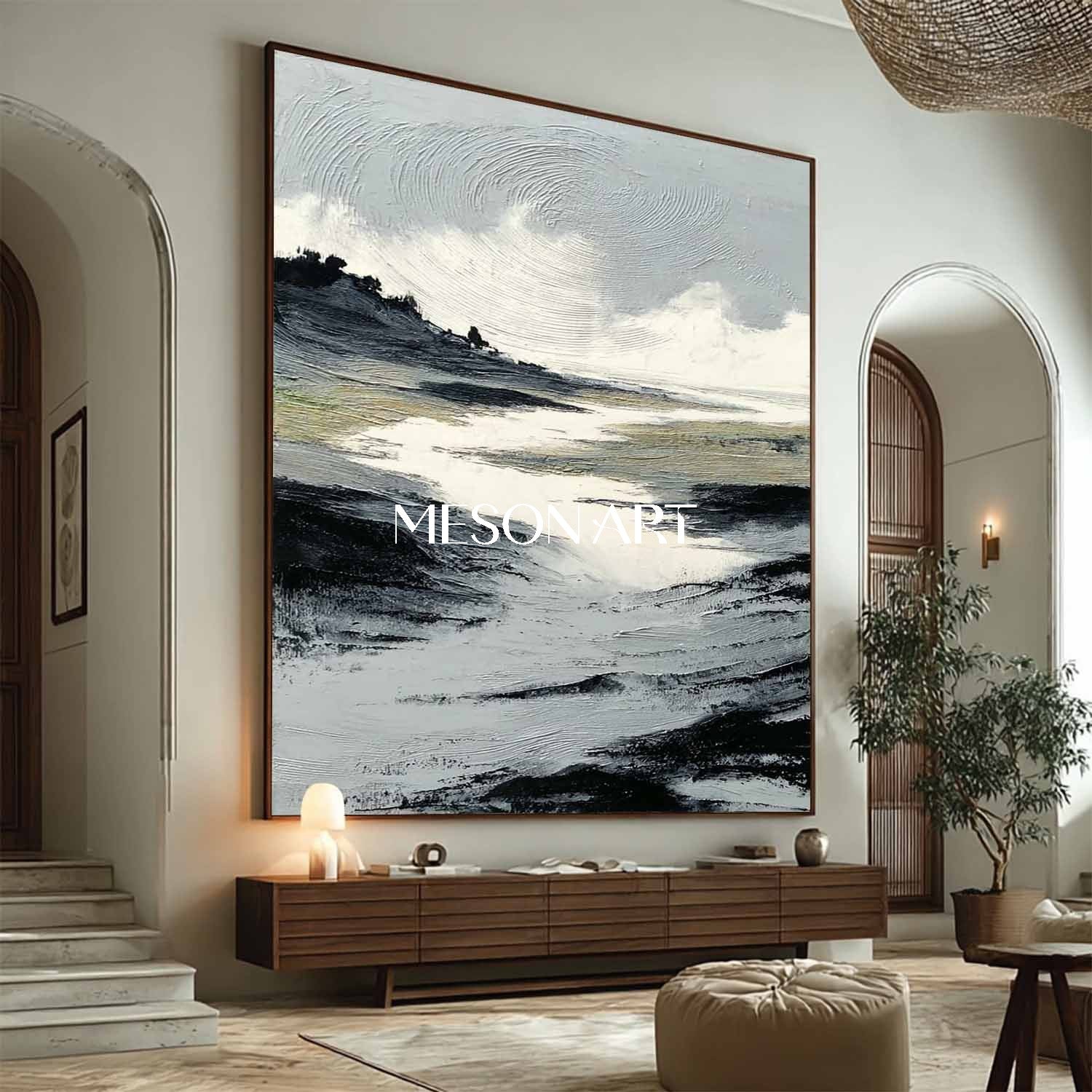 Buy Minimalist Wabi Sabi Entryway Oil Painting Vertical Wall Art Decor