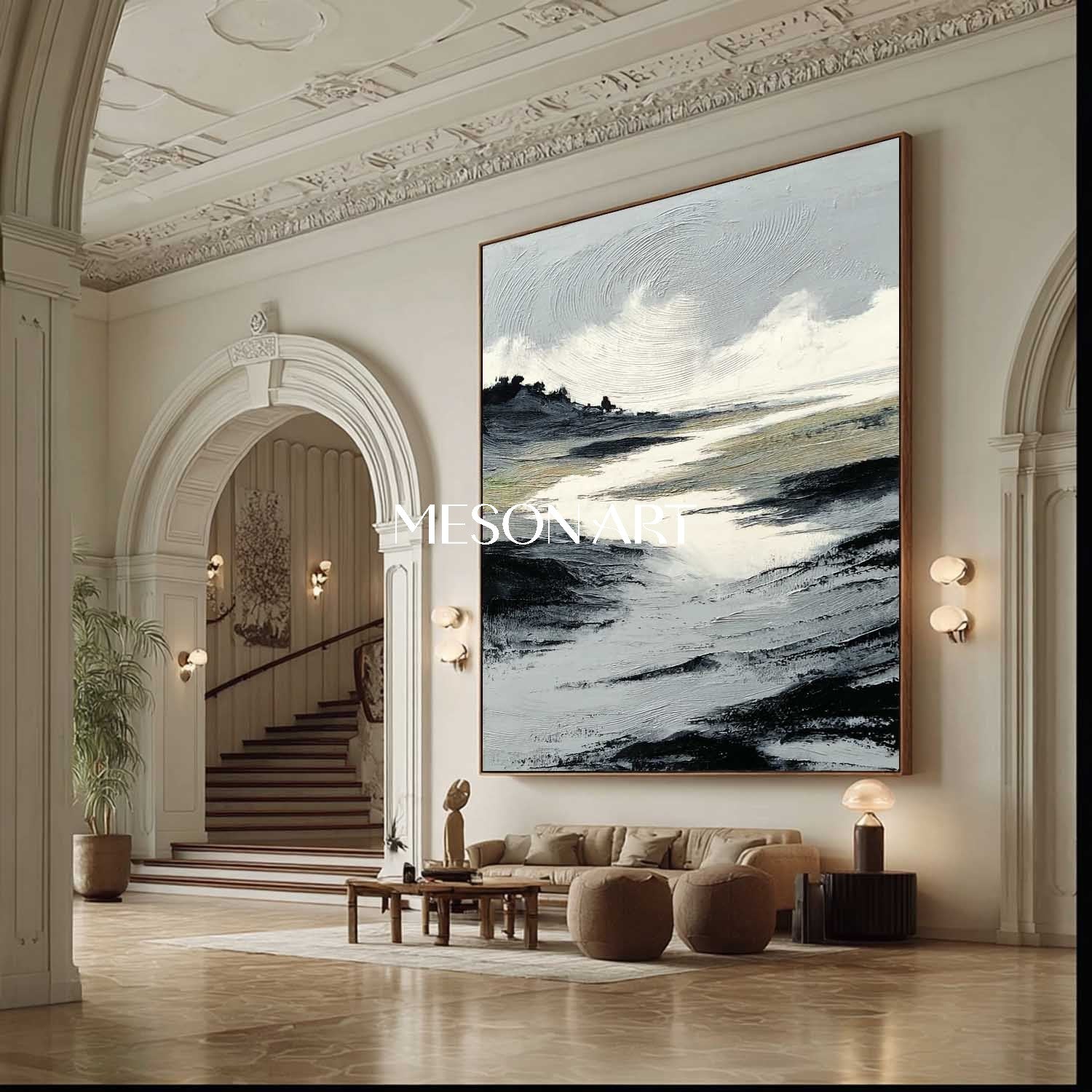 Buy Minimalist Wabi Sabi Entryway Oil Painting Vertical Wall Art Decor