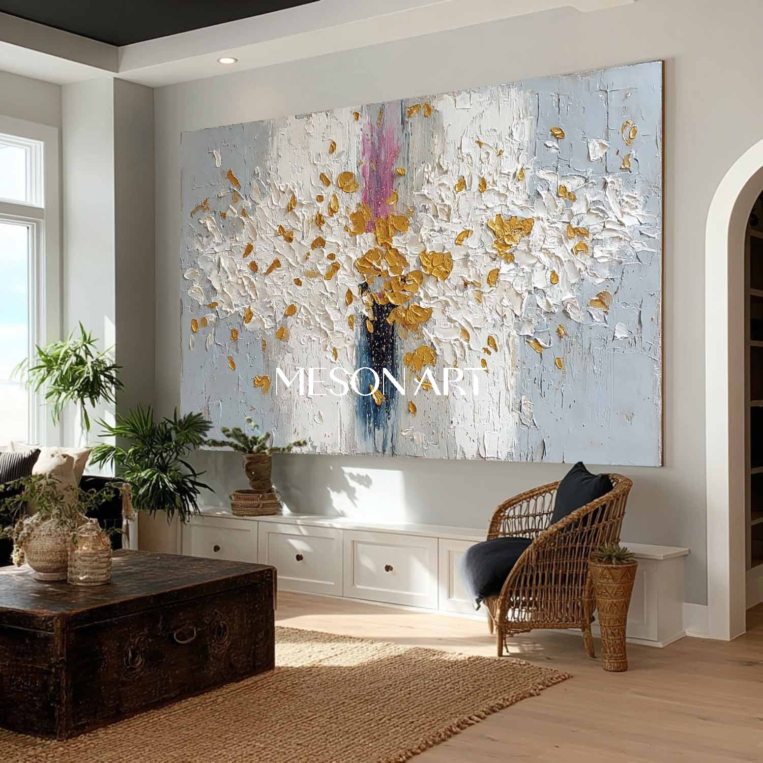 Shop Large Colorful Abstract Art Textured Canvas Entryway Wall Decor