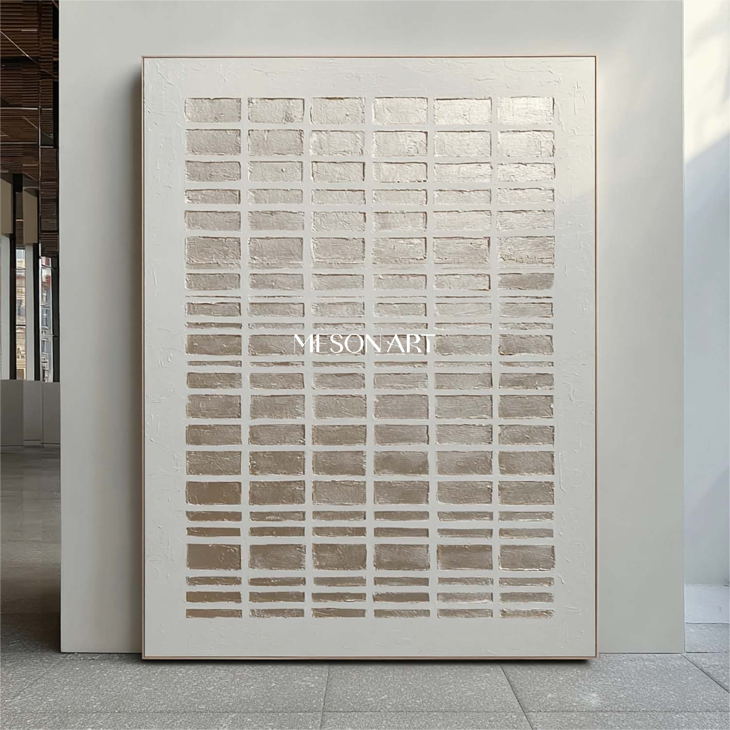 Modern luxury home minimalist wall decor ideas gold and white abstract texture canvas art for sale