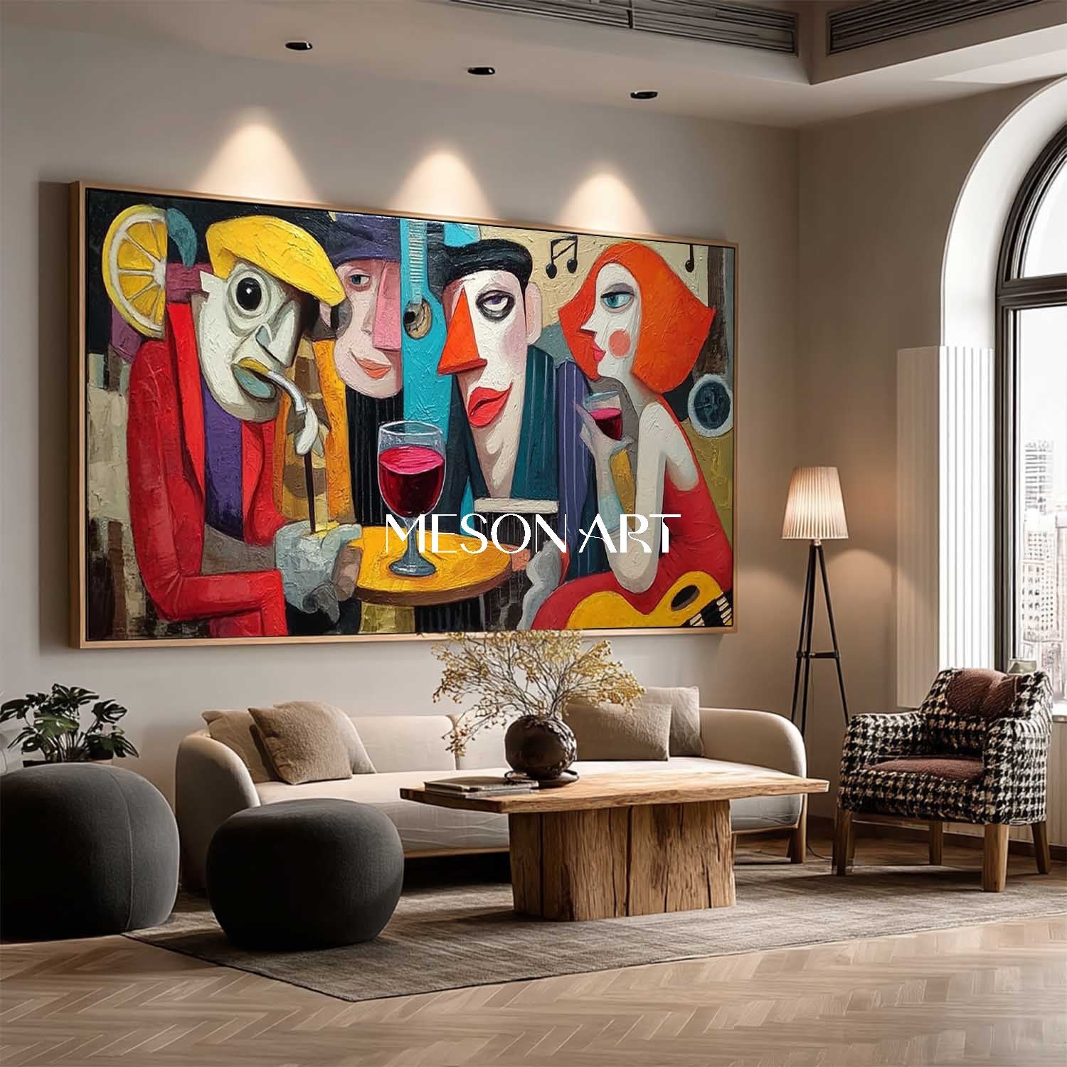 Shop Vibrant Pop Art Abstract Portrait for Creative Bedroom Decor