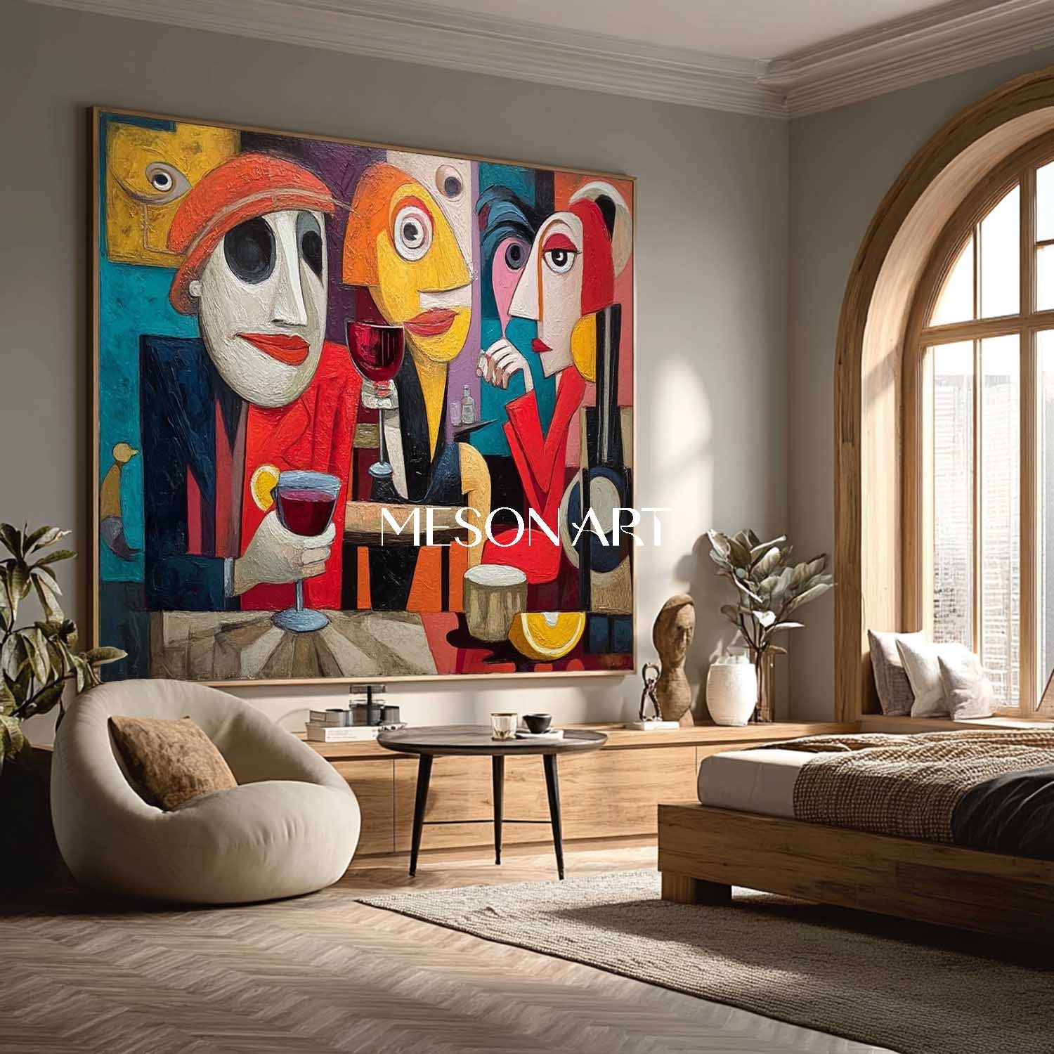 Shop Big Pop Art Abstract Painting for Entryway or Hallway Wall Decor