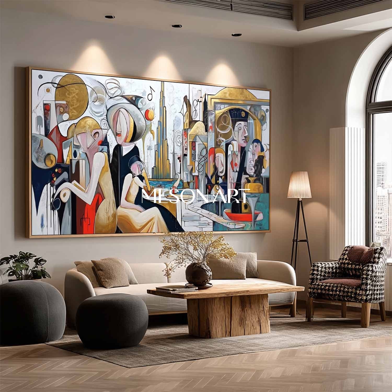 Picasso Cubist Contemporary Textured Art Horizontal Bedroom Order