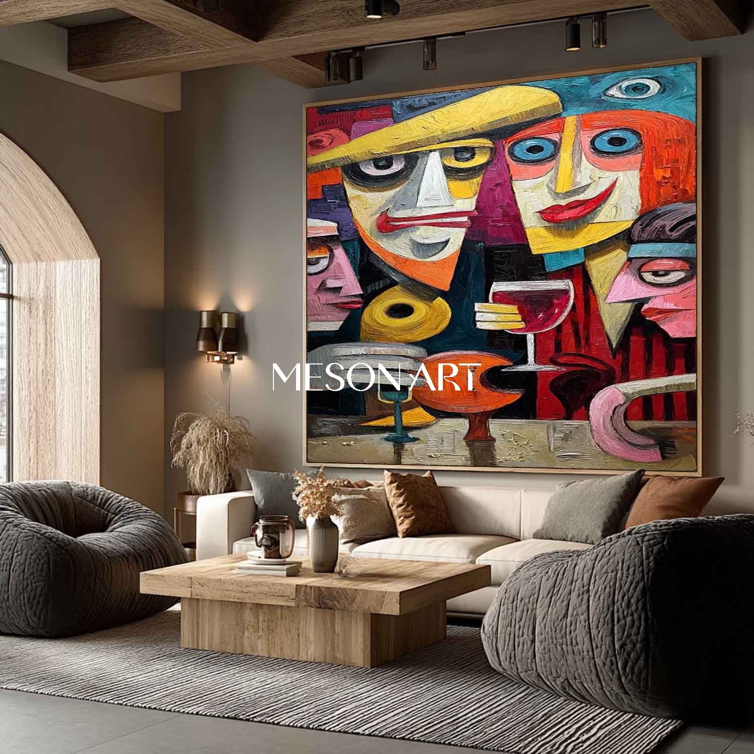 Shop Big Colorful Pop Art Abstract Painting for Halloween Wall Decor