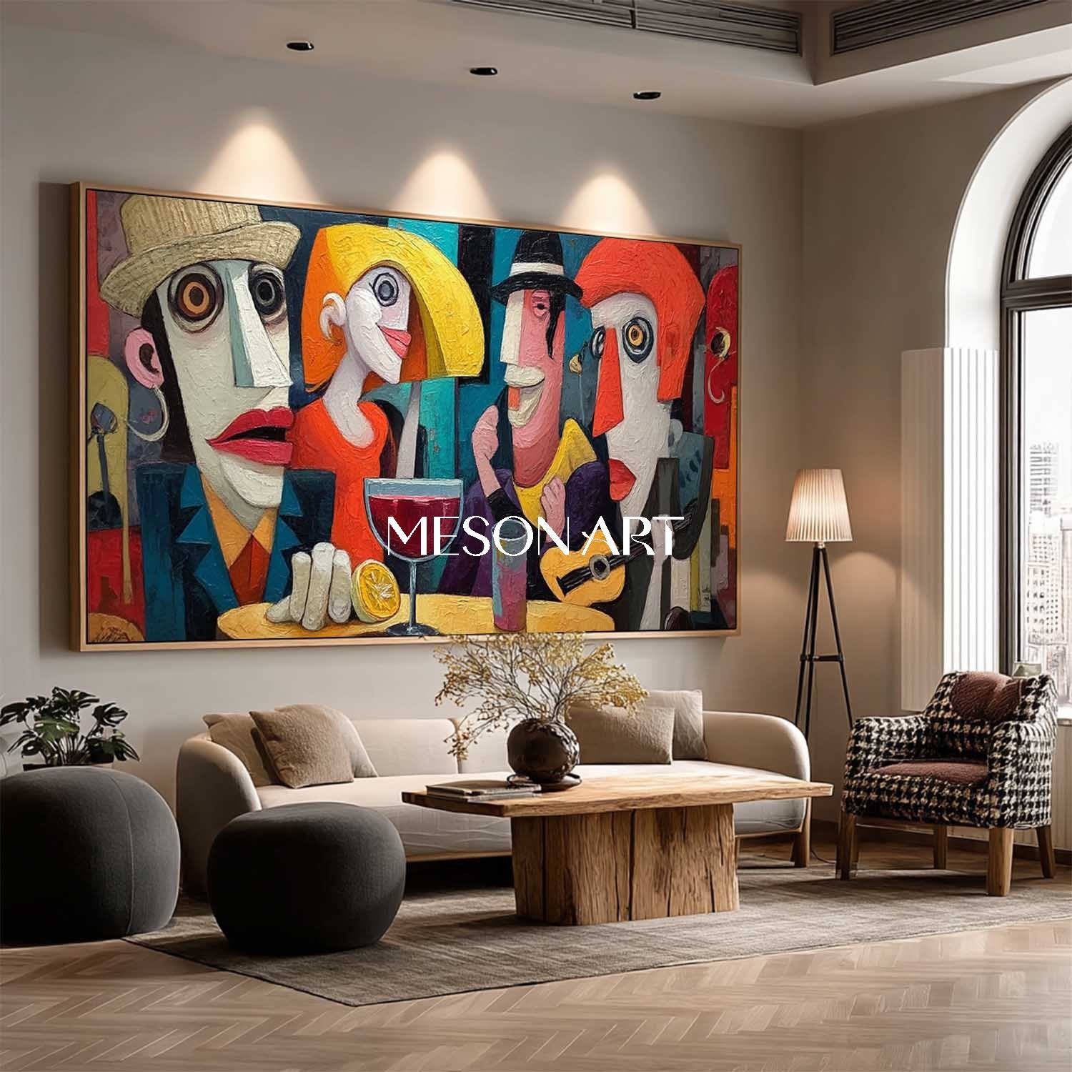 Shop Custom Pop Art Abstract Portrait for Living Room or Hotel Lobby