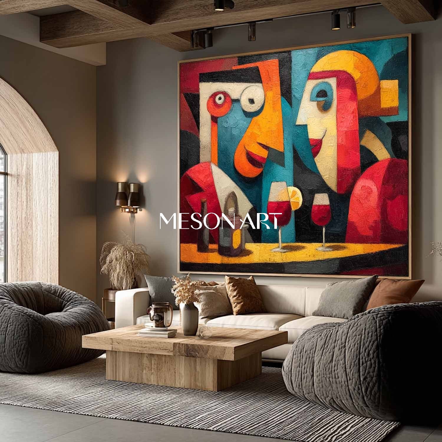 Shop Colorful Pop Art Abstract Painting for Living Room or Office