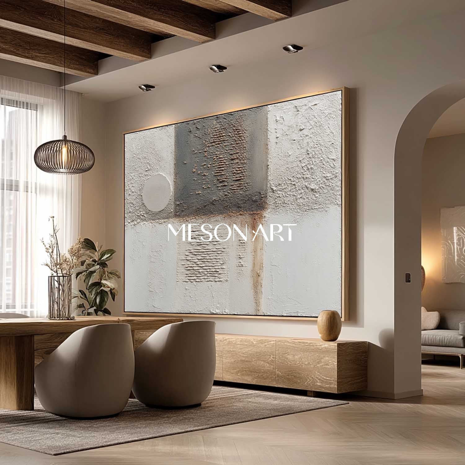 Buy Wabi-Sabi Minimalist Textured Wall Art Large Abstract Grey Canvas