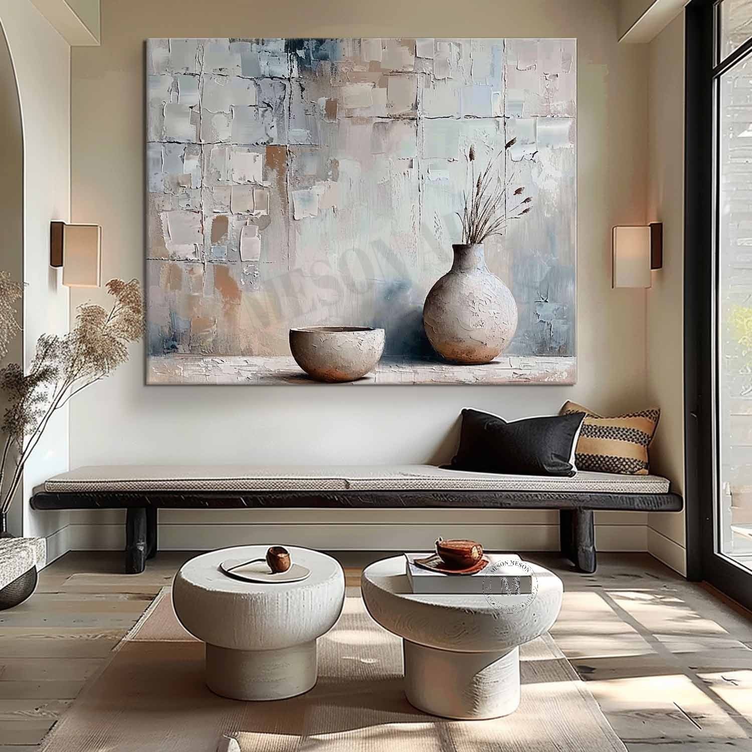 Large Grey Vase Canvas Wall Art Decor Ceramic Vase Art Ceramic Vase Still Life Paintings For Sale