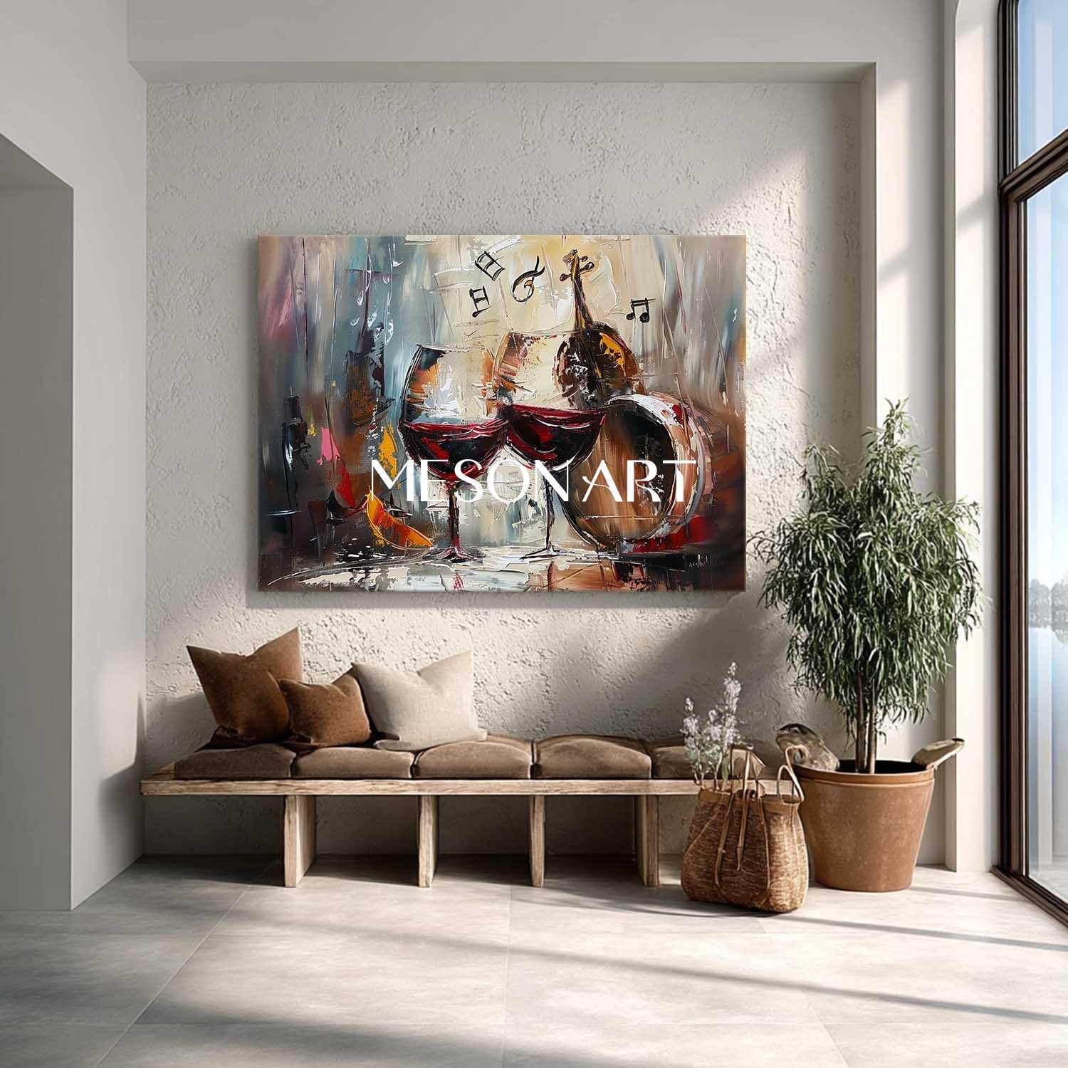 Large Red Wine Abstract Canvas Art For Sale Red Wine And Music Wall Art Decor Red Wine And Music Paintings