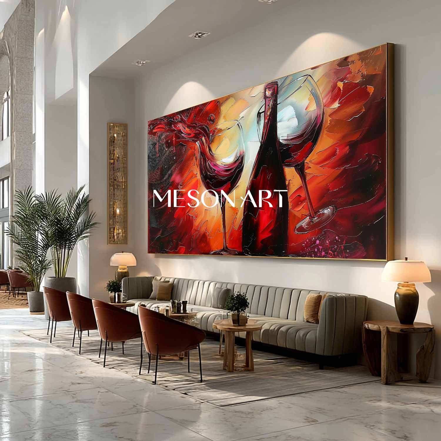 Red Wine Abstract Canvas Art For Sale Red Wine Wine Cooler Wall Art Decor Wine Cooler Decor Painting