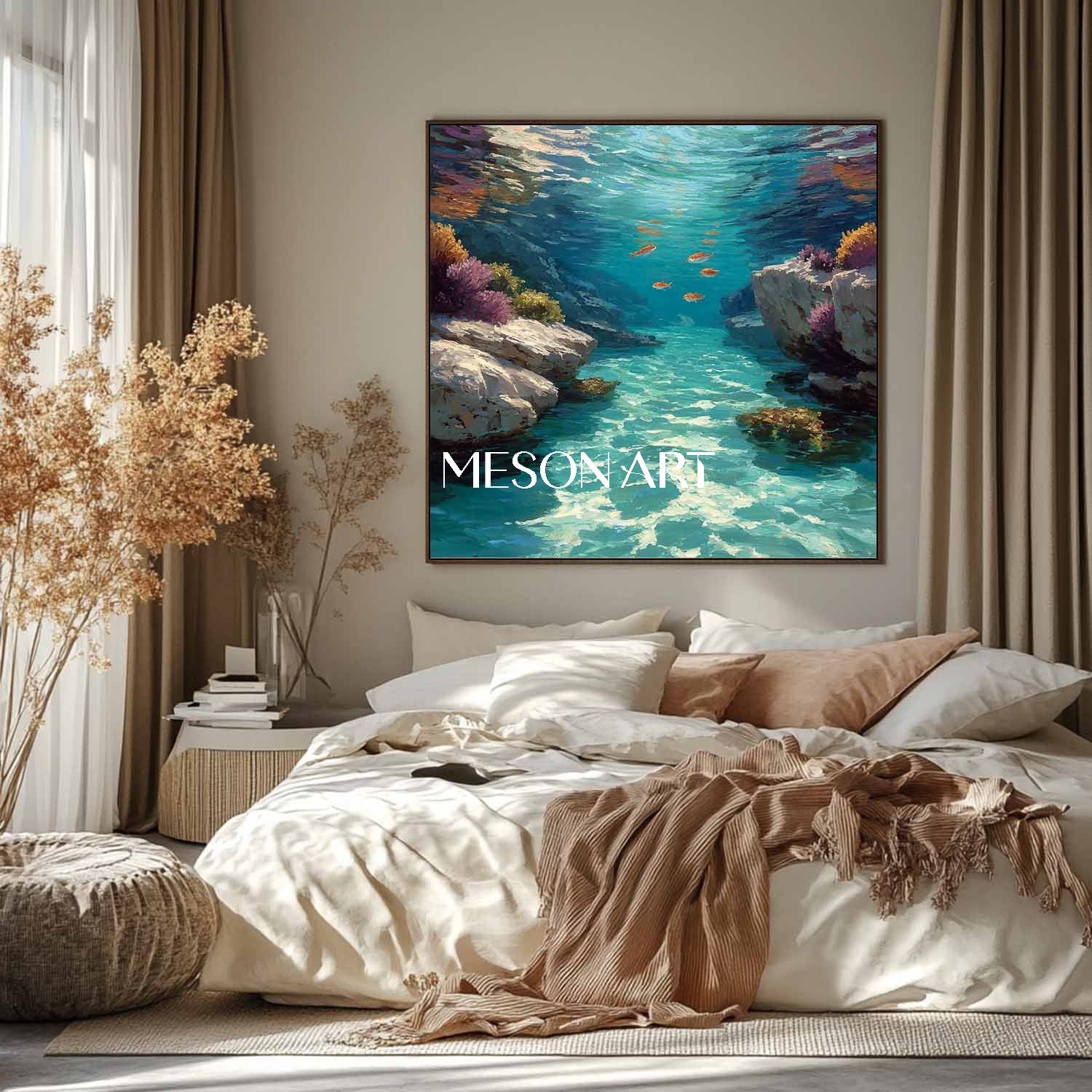 Undersea coral wall art decoration Undersea coral canvas art Undersea coral painting