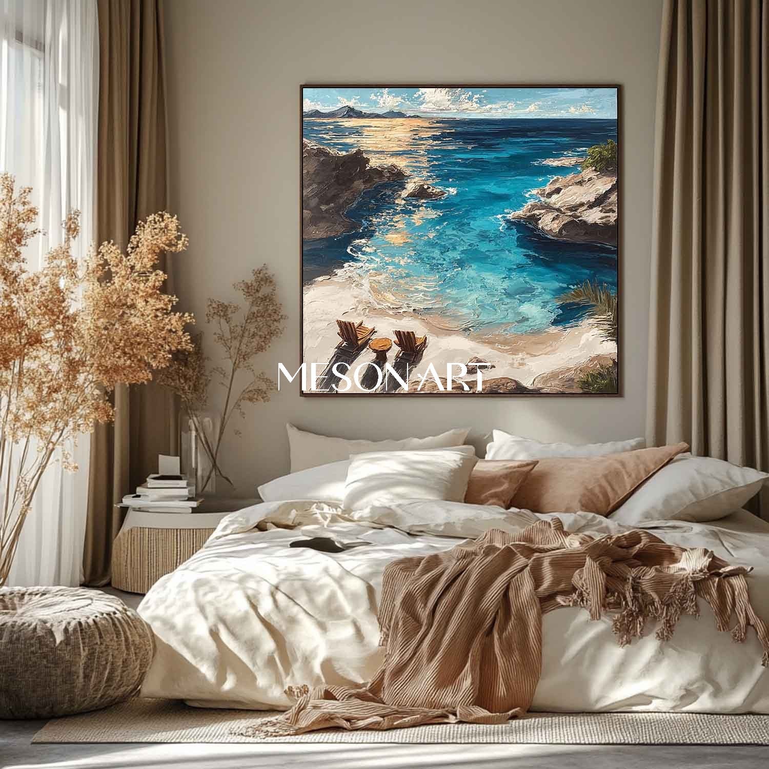 Summer Vibes Wall Printing Vacation Style Art For Hallway Coastal Canvas Art