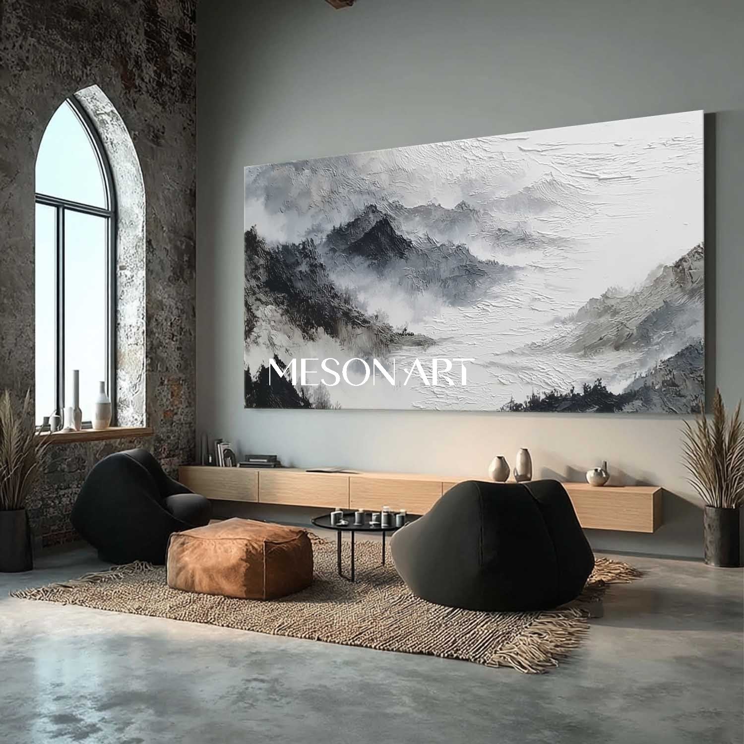 Order Hand painted Wabi-Sabi Wall Art Impasto Canvas Dining Room