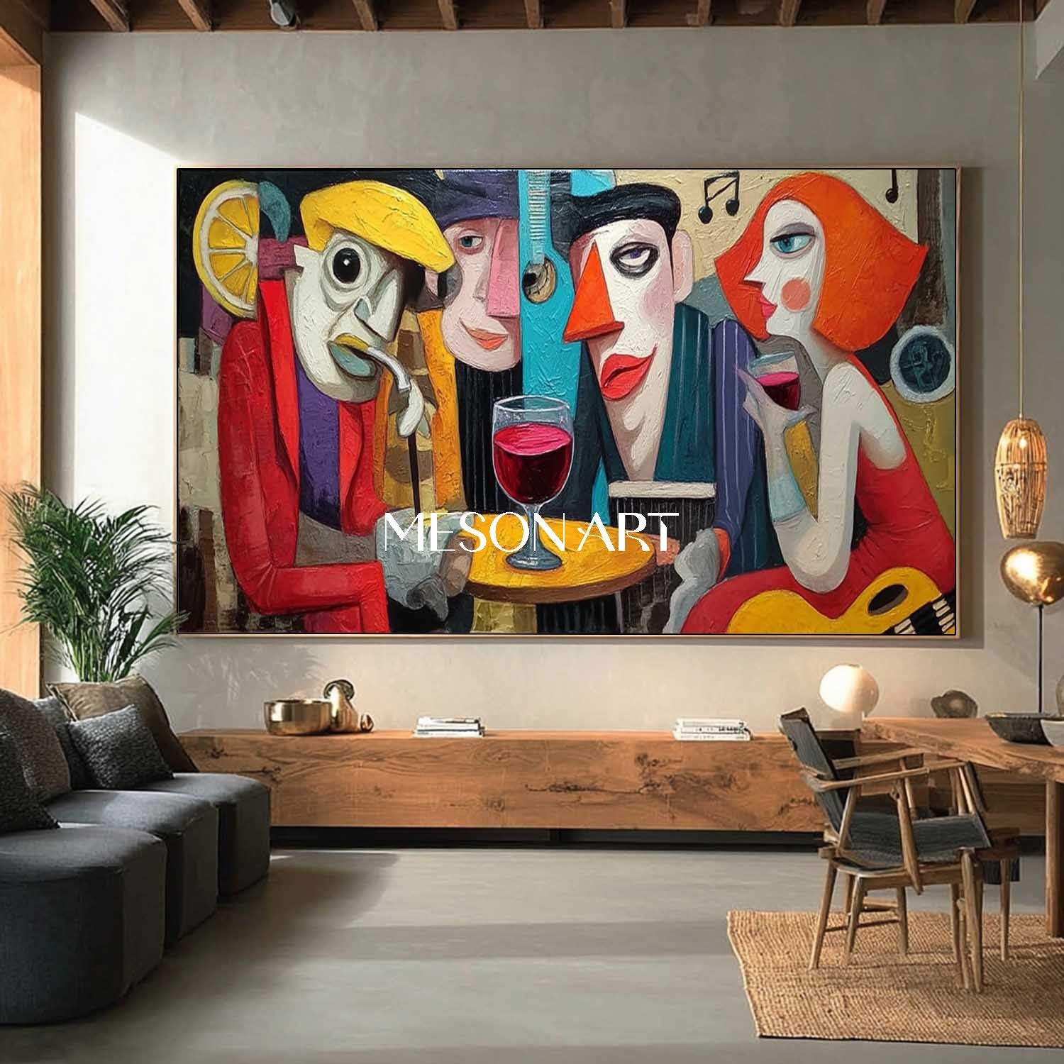 Shop Vibrant Pop Art Abstract Portrait for Creative Bedroom Decor