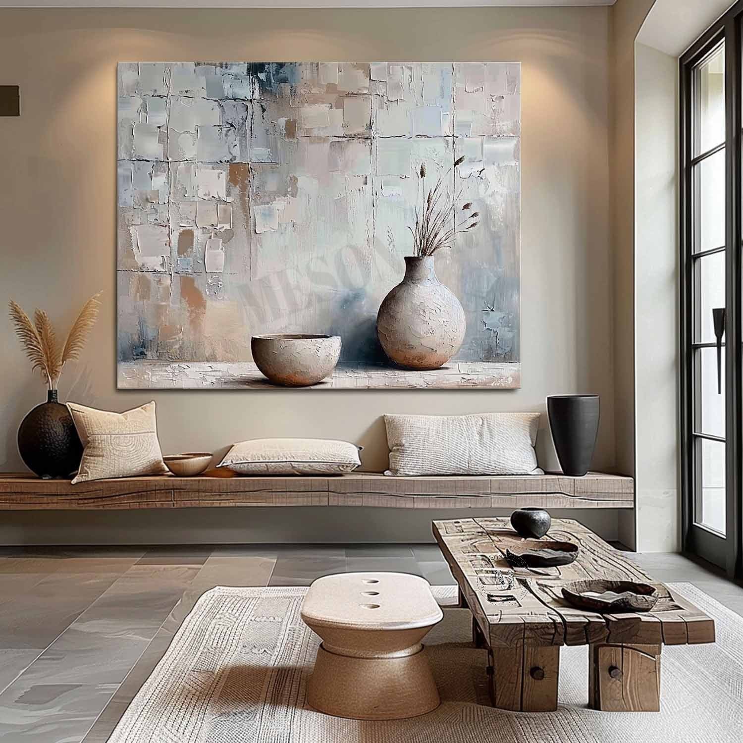 Large Grey Vase Canvas Wall Art Decor Ceramic Vase Art Ceramic Vase Still Life Paintings For Sale