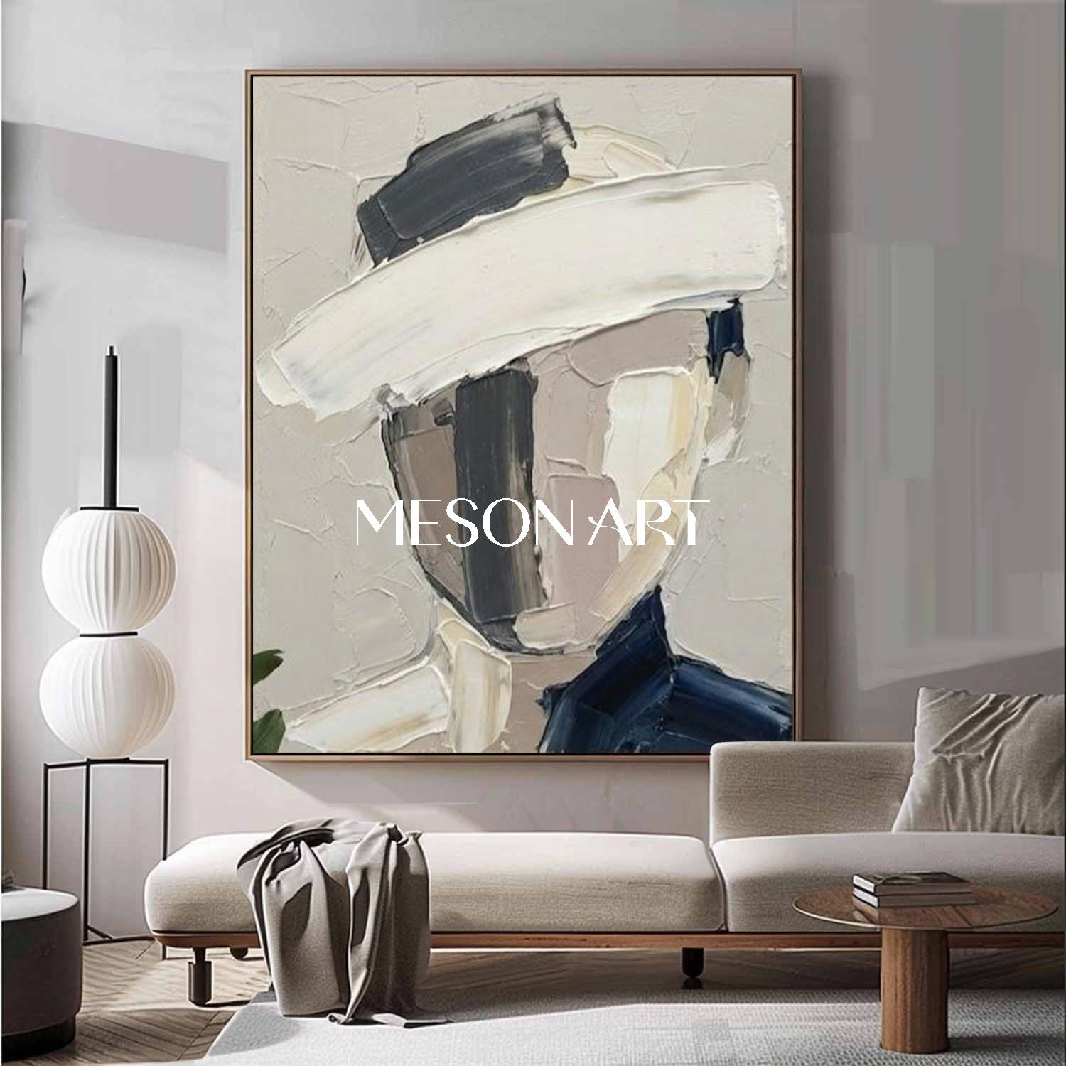 Modern Abstract Portrait Heavy Texture Oil Painting | MesonArt