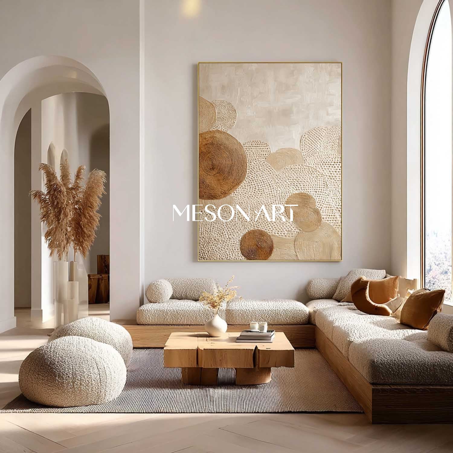 Modern Bohemian Texture Art – Handcrafted Canvas for Cozy Homes