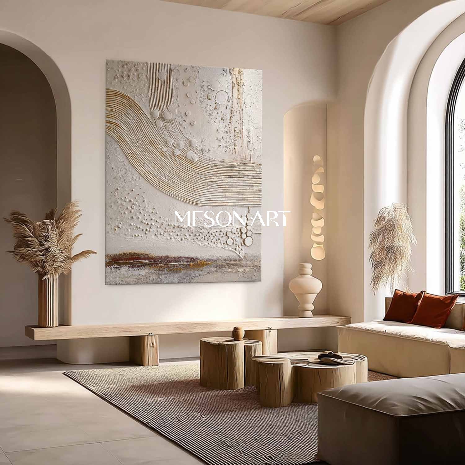 Bohemian Art – Textured Canvas with Abstract Colorful Designs for Contemporary Walls