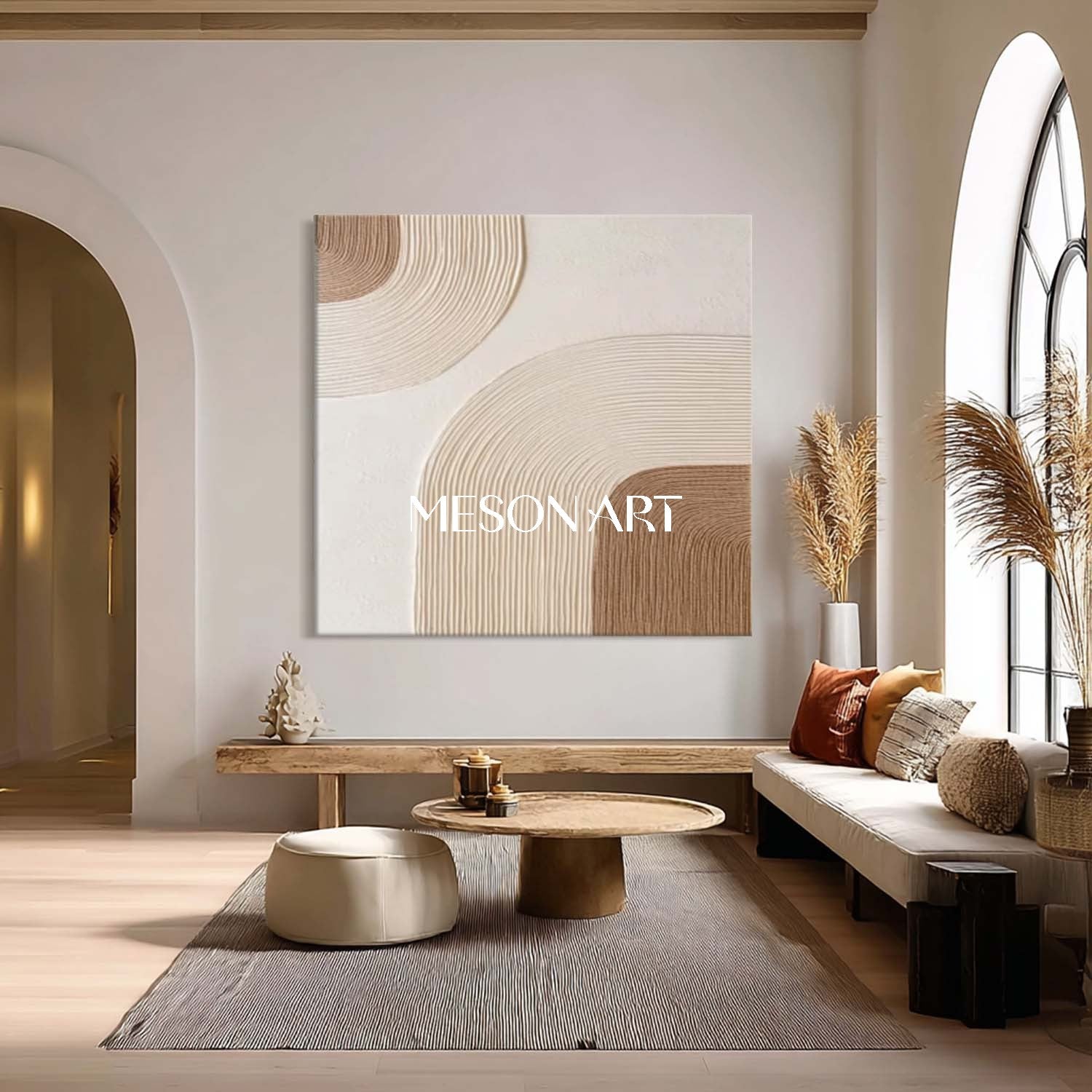Boho Canvas Art for Living Room – Handcrafted, Unique Wall Art